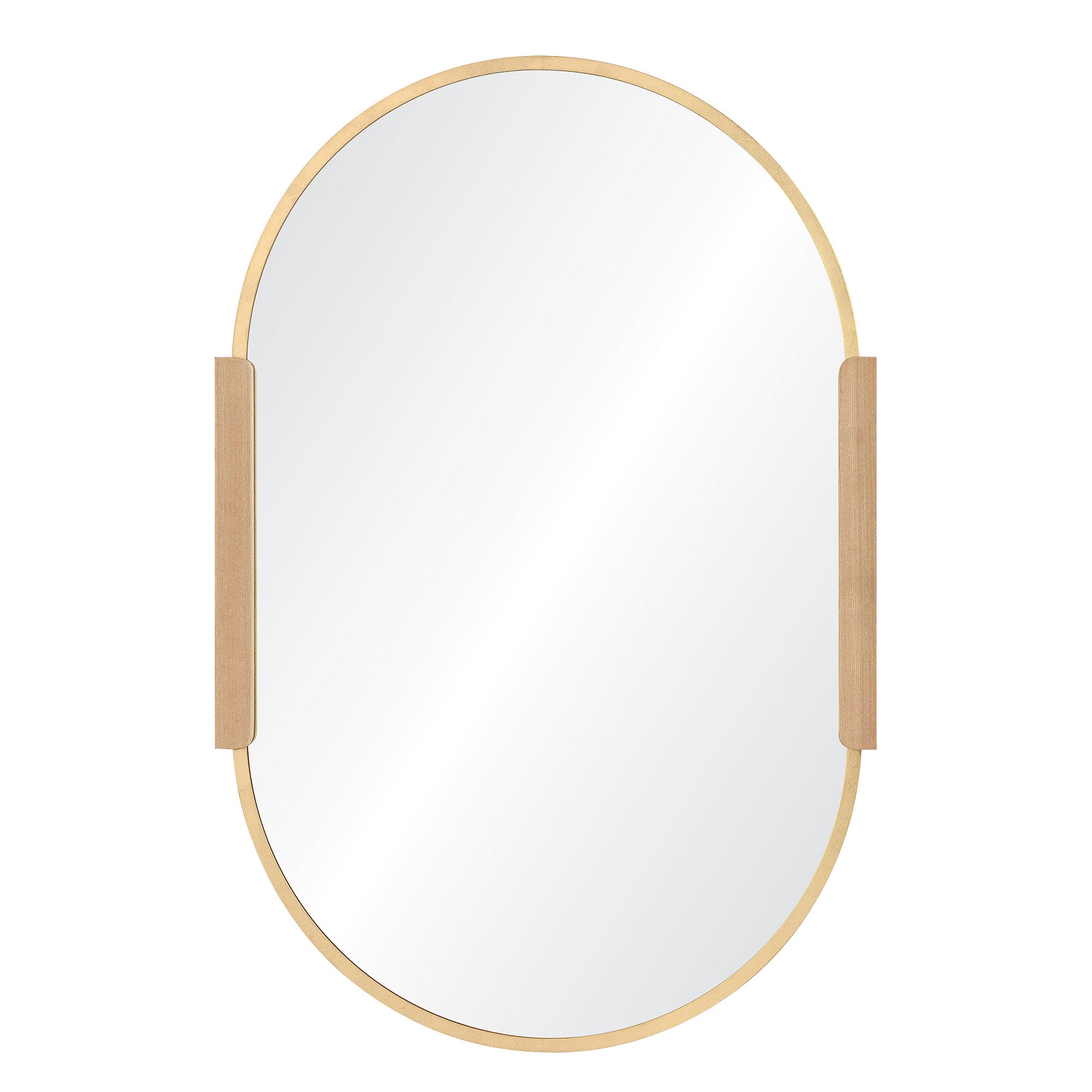 Kerianne 41" Tall Oval Wall Mirror, Yellow-Mirror-DECOROLALA
