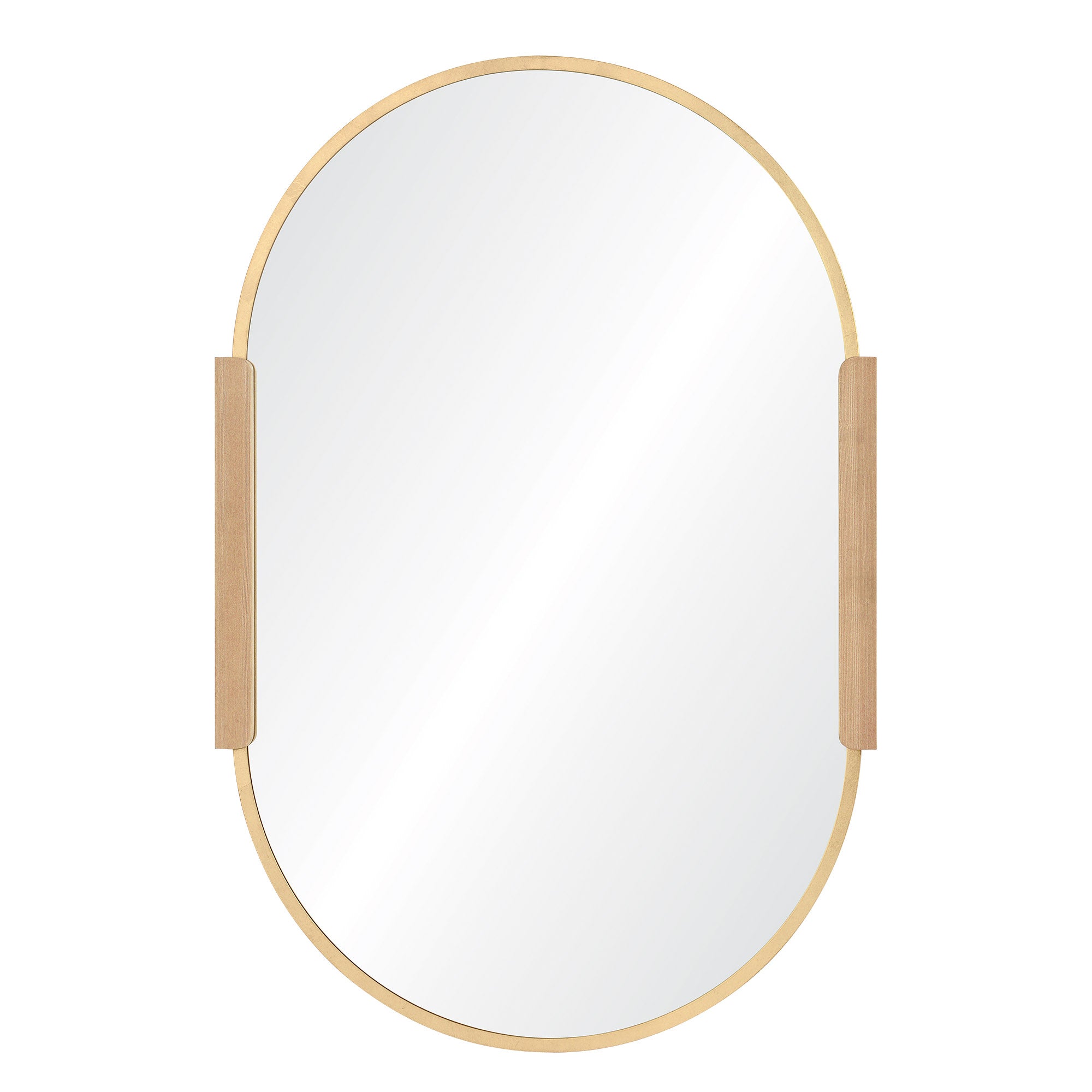 Kerianne 41" Tall Oval Wall Mirror, Yellow-Mirror-DECOROLALA