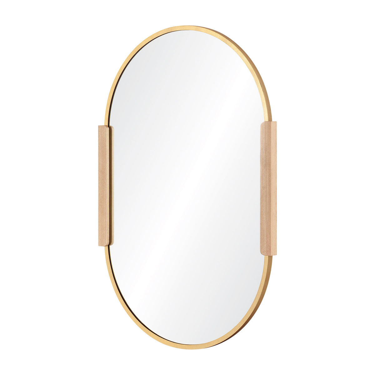 Kerianne 41" Tall Oval Wall Mirror, Yellow-Mirrors-DECOROLALA