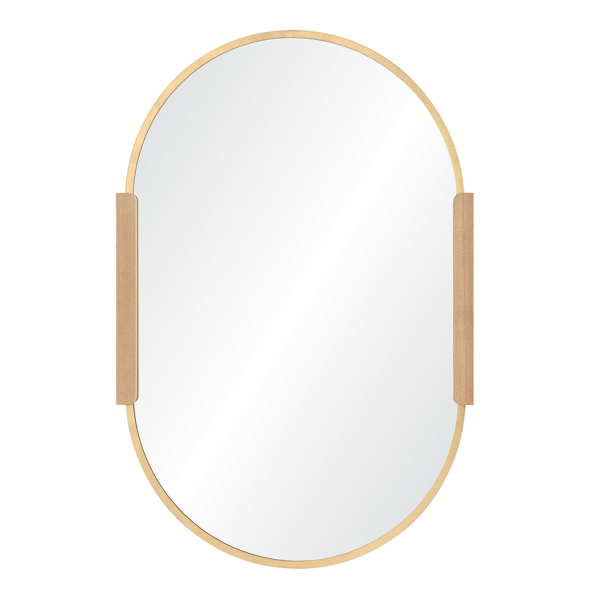 Kerianne 41" Tall Oval Wall Mirror, Yellow-Mirrors-DECOROLALA