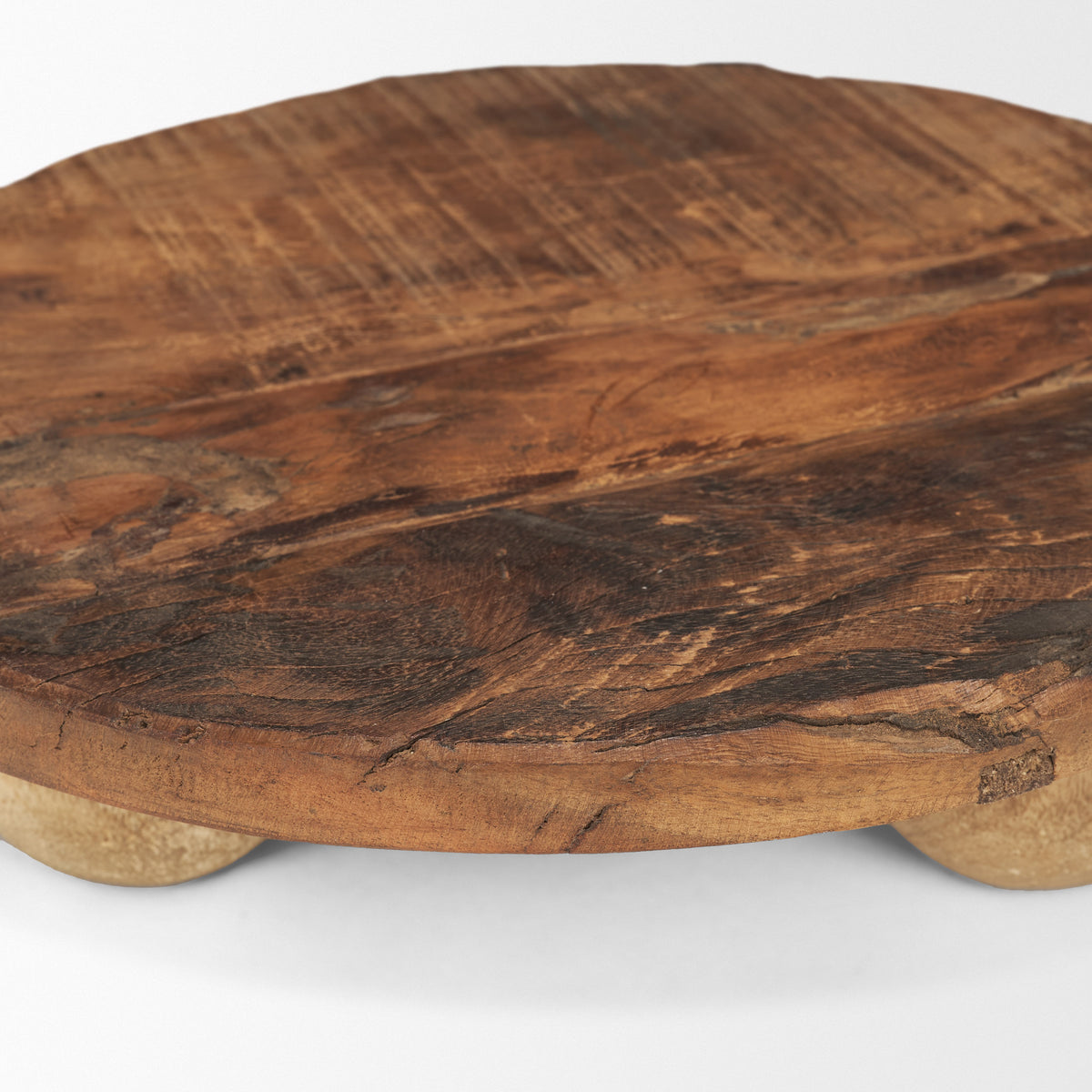 Kerra Small Solid Reclaimed Wood Tray-Trays-DECOROLALA