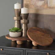 Kerra Small Solid Reclaimed Wood Tray-Trays-DECOROLALA