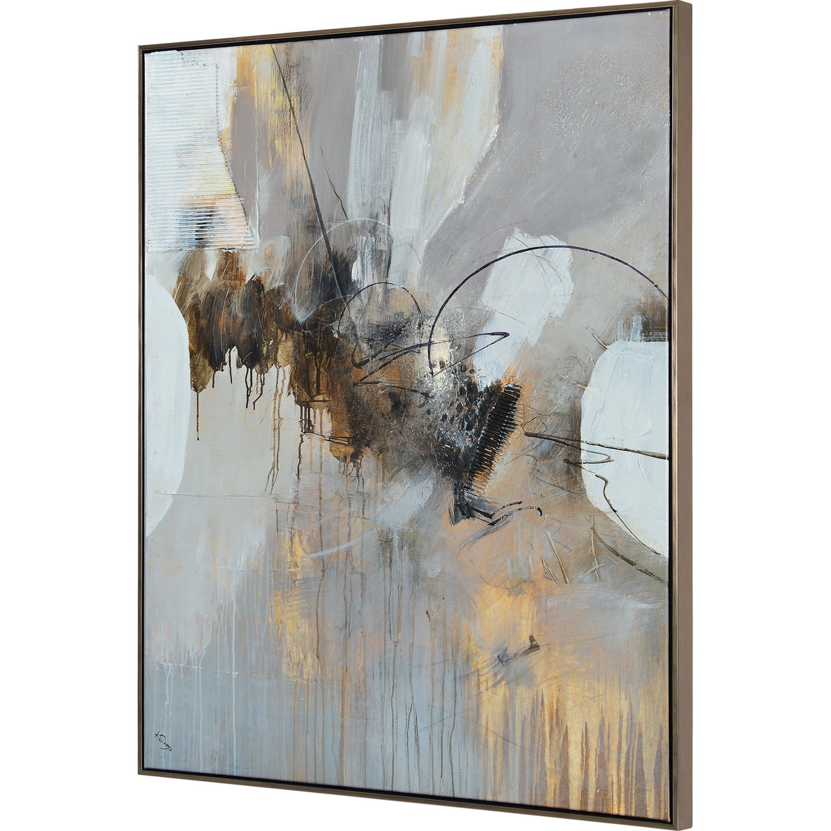 Keys 40" Wide Canvas Art, Grey-Canvas Prints-DECOROLALA