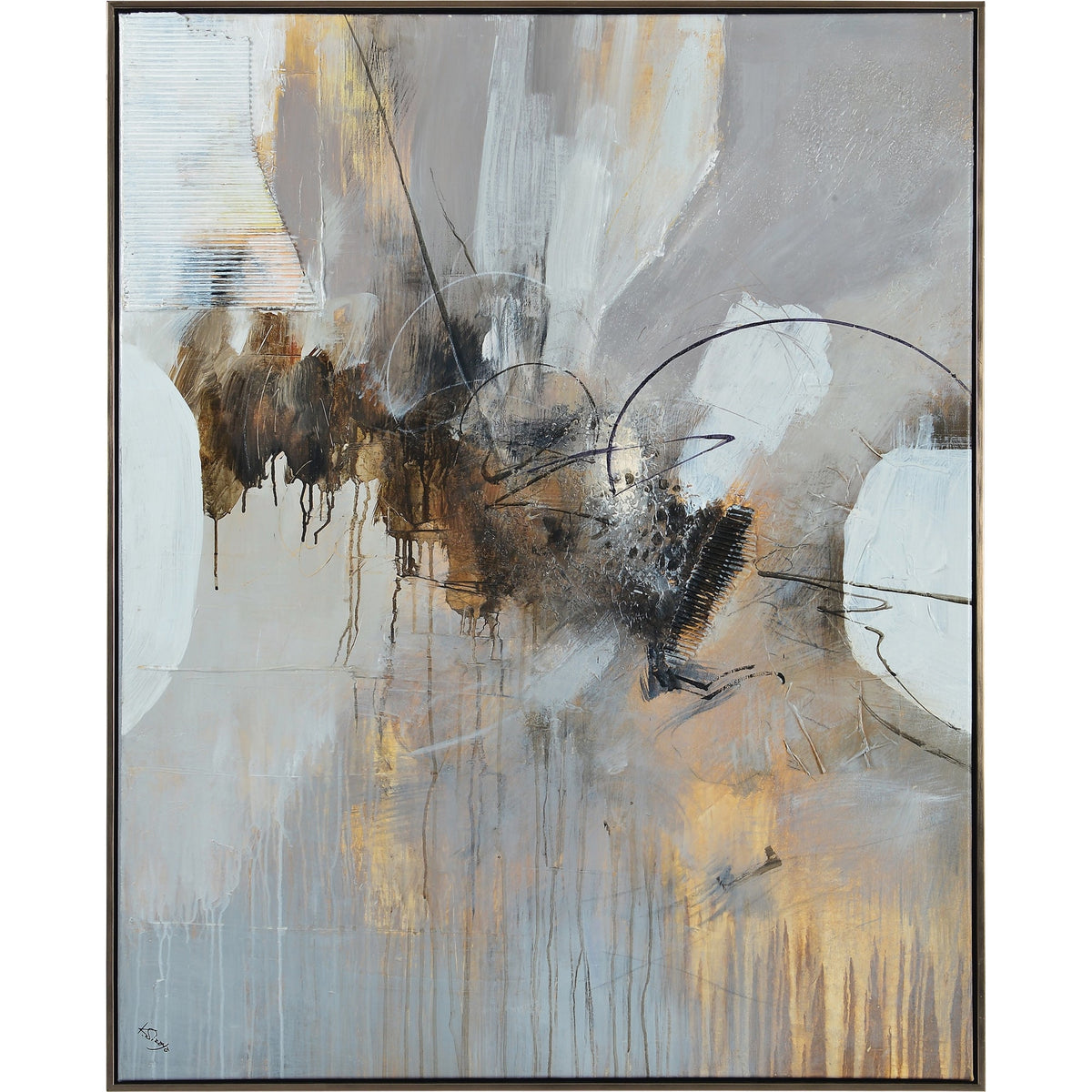 Keys 40" Wide Canvas Art, Grey-Canvas Prints-DECOROLALA