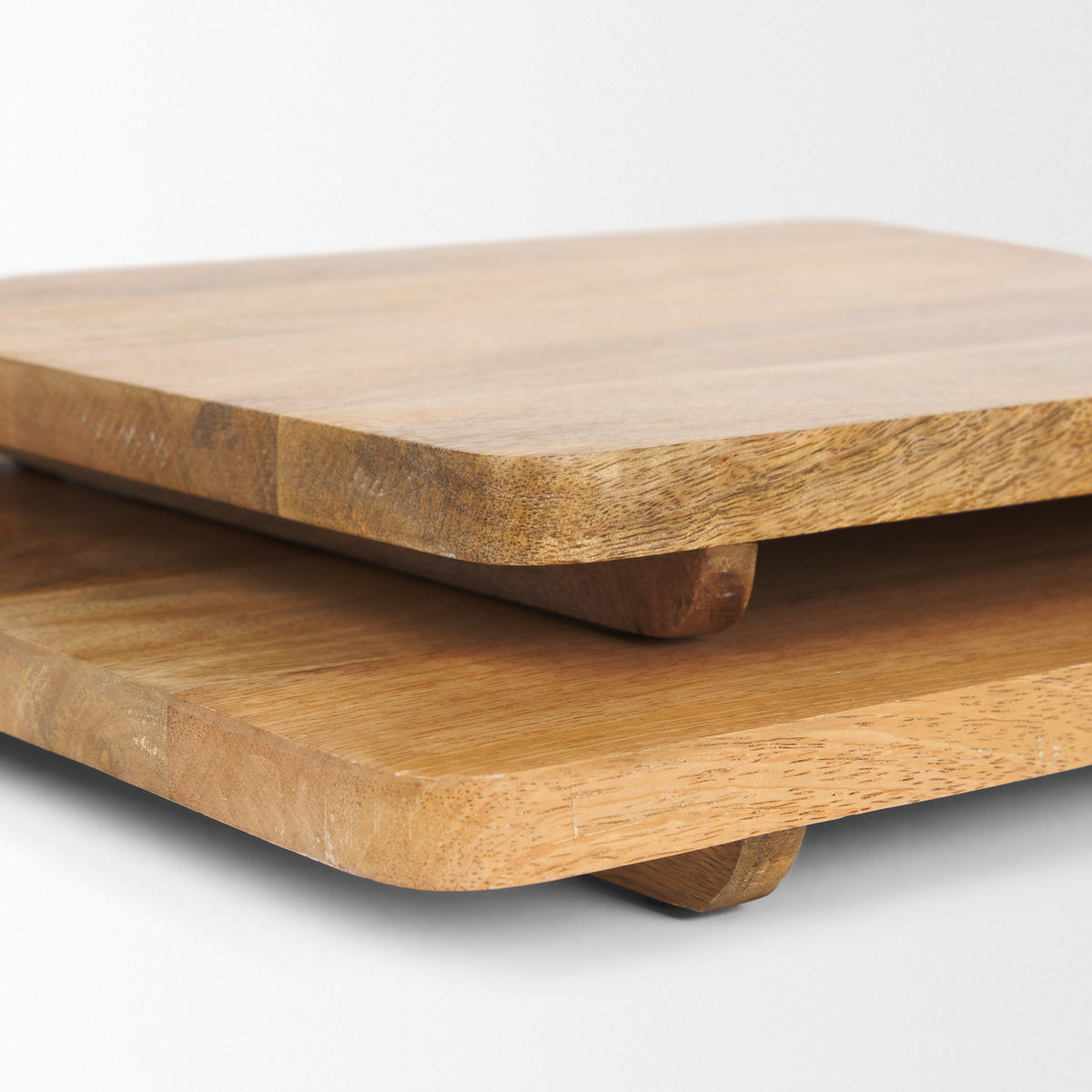 Khana Natural Solid Wood Square Serving Boards-Trays-DECOROLALA
