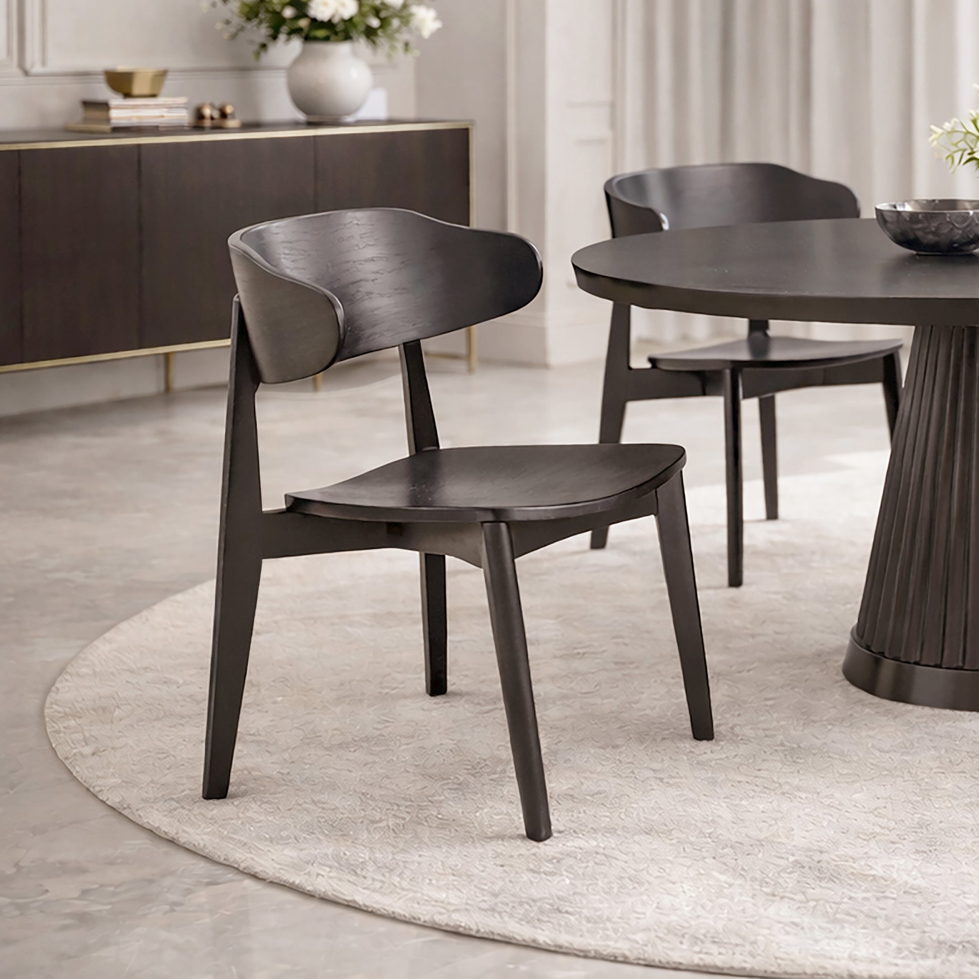 Khari Dining Chair - Mocha Mid-Century Modern Ash Wood-DECOROLALA