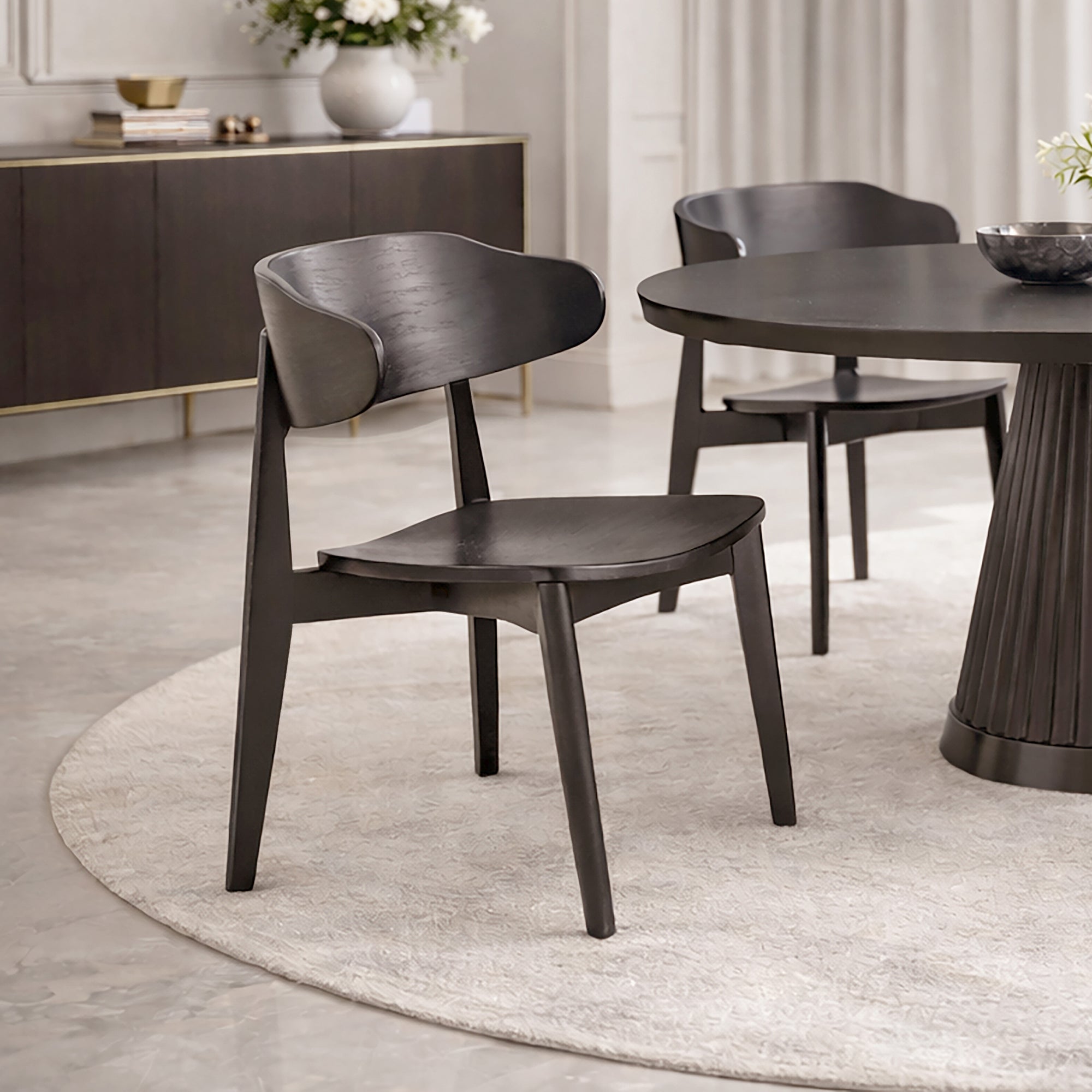 Khari Dining Chair - Mocha Mid-Century Modern Ash Wood-DECOROLALA