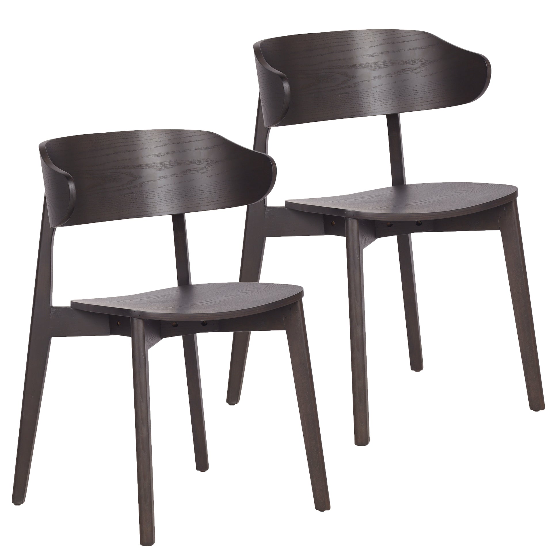 Khari Dining Chair - Mocha Mid-Century Modern Ash Wood-DECOROLALA