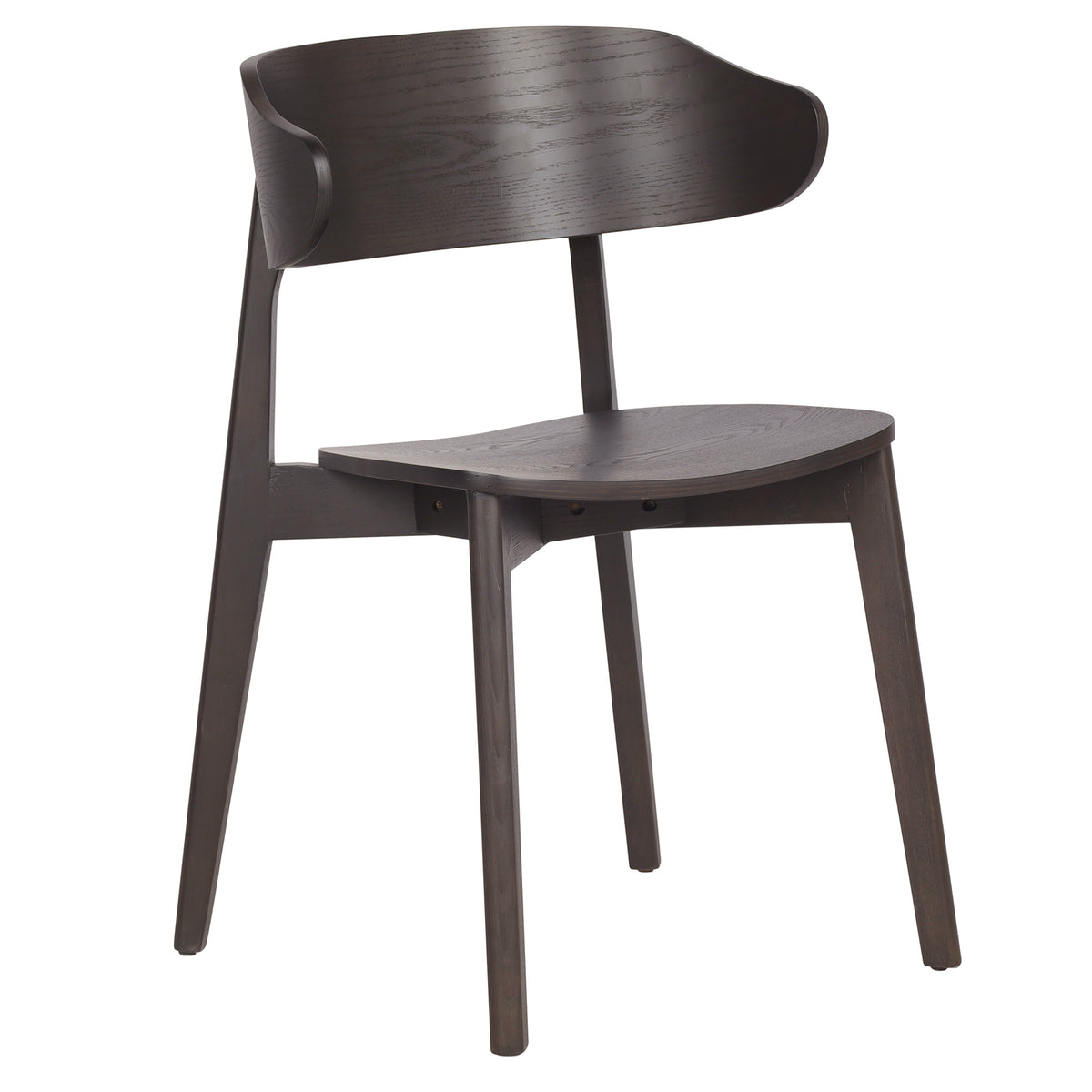 Khari Dining Chair - Mocha Mid-Century Modern Ash Wood-Dining Chairs-DECOROLALA