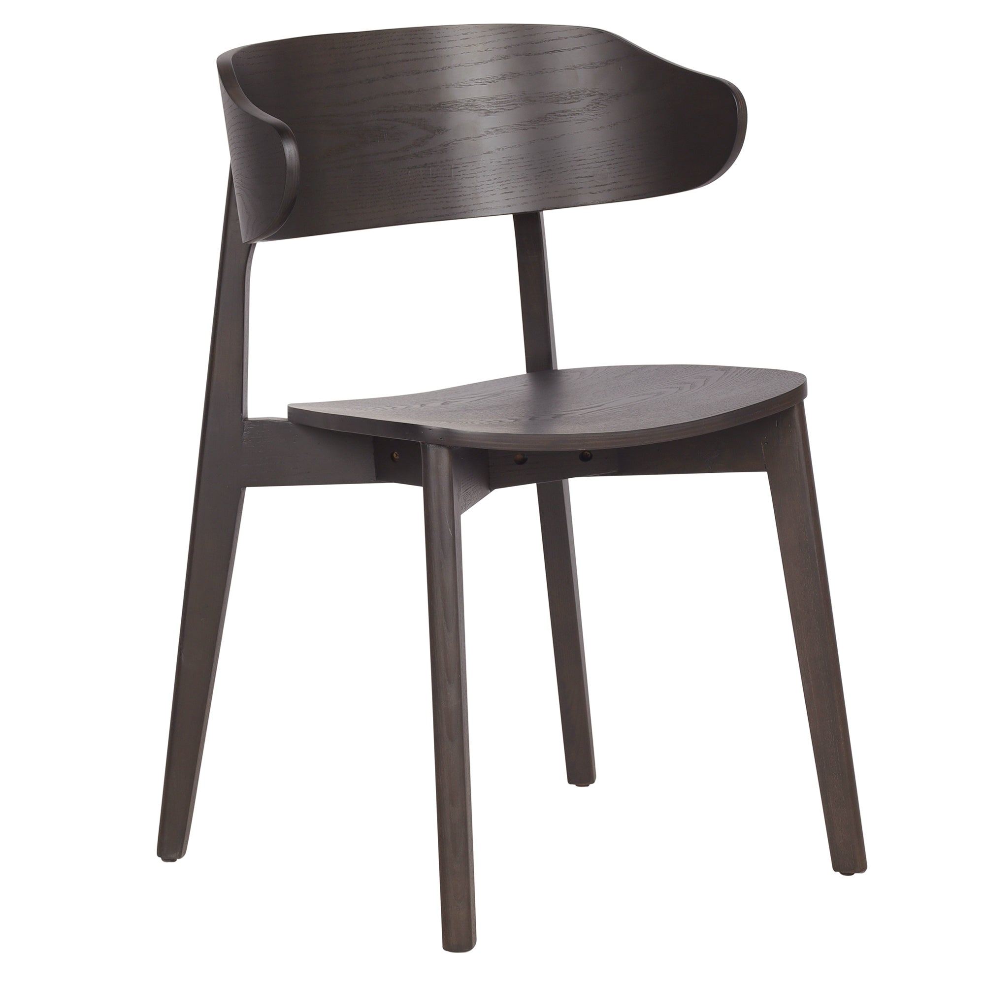 Khari Dining Chair - Mocha Mid-Century Modern Ash Wood-DECOROLALA