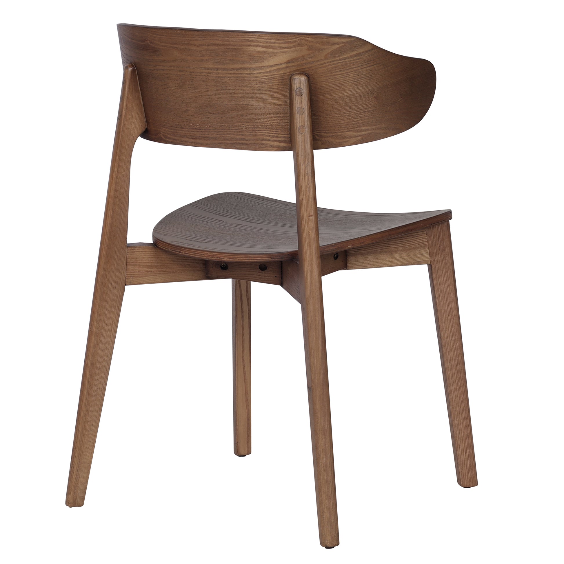 Khari Dining Chair - Walnut Mid-Century Modern Solid Wood-DECOROLALA