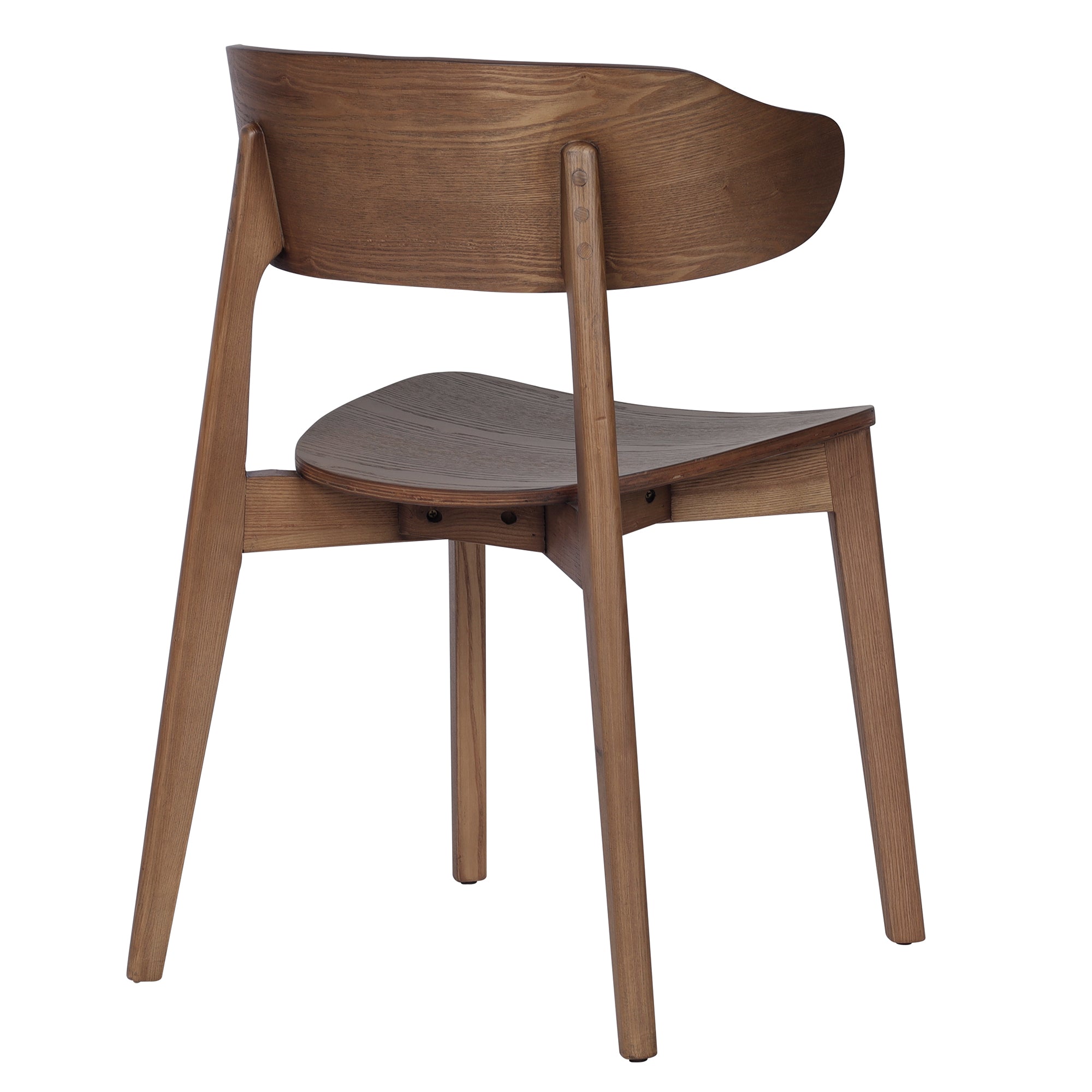 Khari Dining Chair - Walnut Mid-Century Modern Solid Wood-DECOROLALA