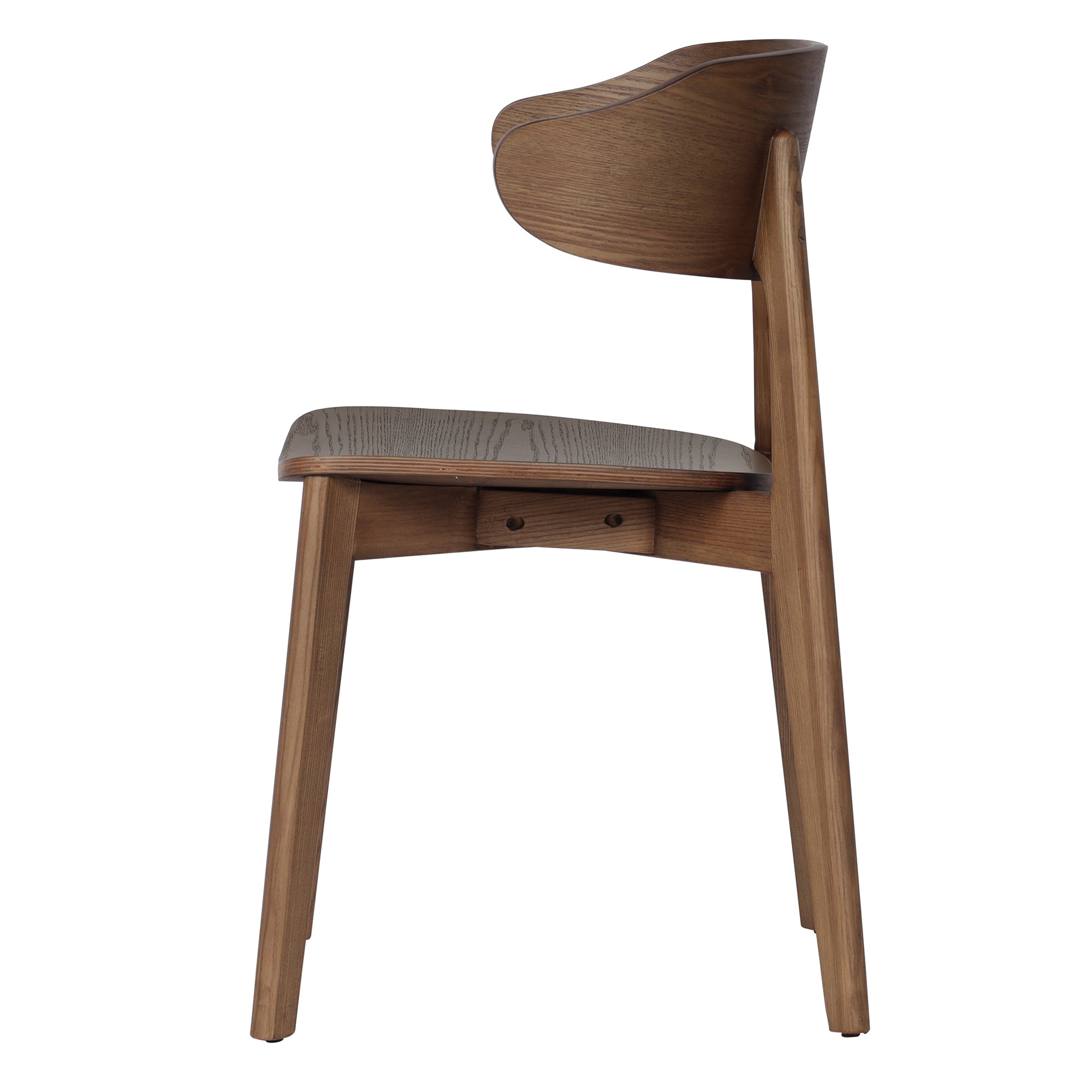 Khari Dining Chair - Walnut Mid-Century Modern Solid Wood-DECOROLALA