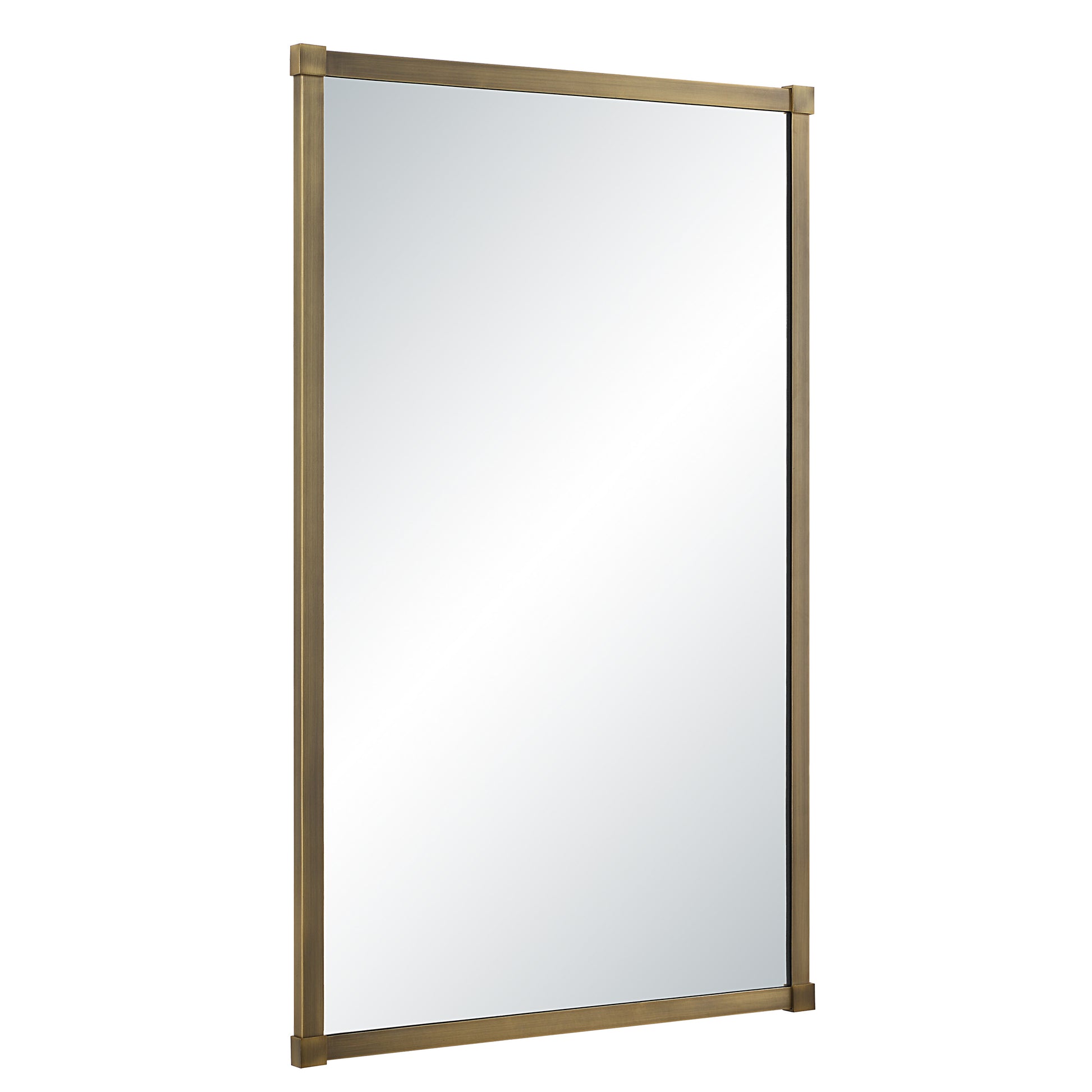 Khaya 35" H x 22" W Wall Mirror, Yellow-Mirror-DECOROLALA