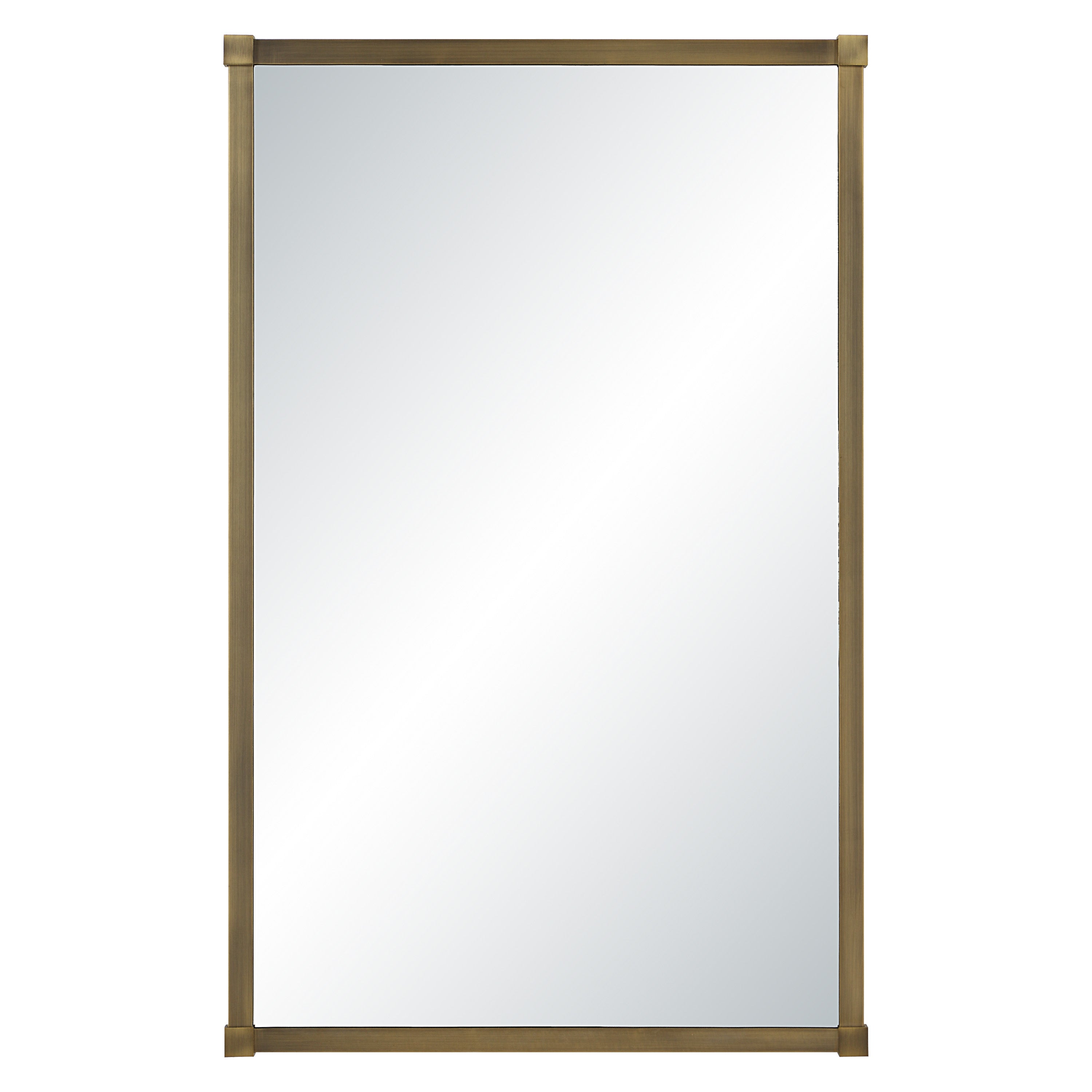 Khaya 35" H x 22" W Wall Mirror, Yellow-Mirror-DECOROLALA