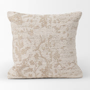 Khloe 20x20 Cream Square Pillow Cover w/Down Filler-Decorative Pillows-DECOROLALA