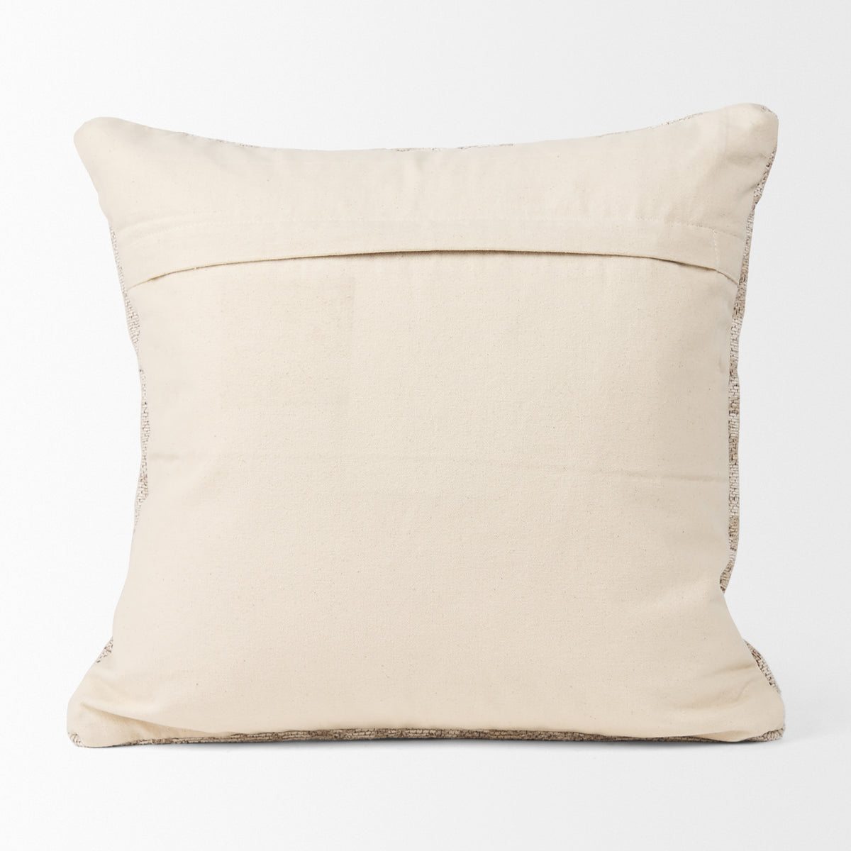 Khloe 20x20 Cream Square Pillow Cover w/Non-Allergen Filler-Decorative Pillows-DECOROLALA
