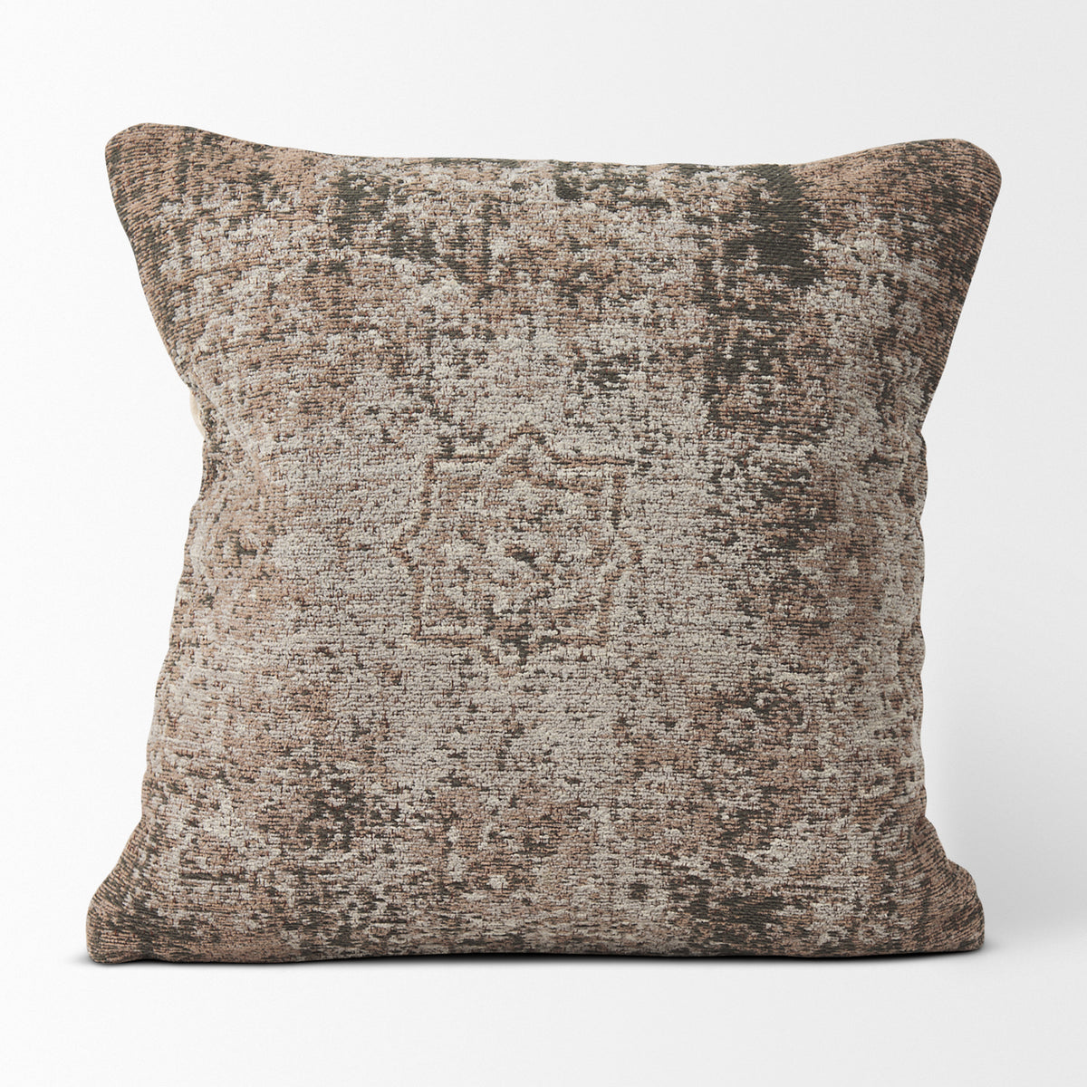 Khloe 20x20 Taupe Square Pillow Cover w/Down Filler-Decorative Pillows-DECOROLALA