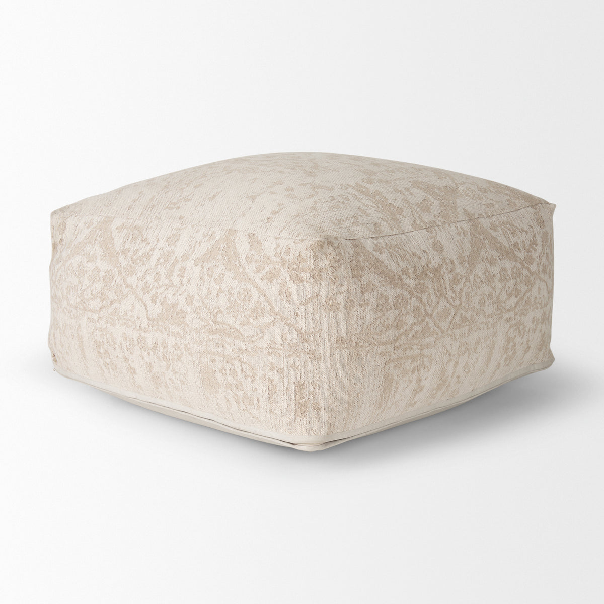 Khloe Large Cream Pouf-Poufs-DECOROLALA