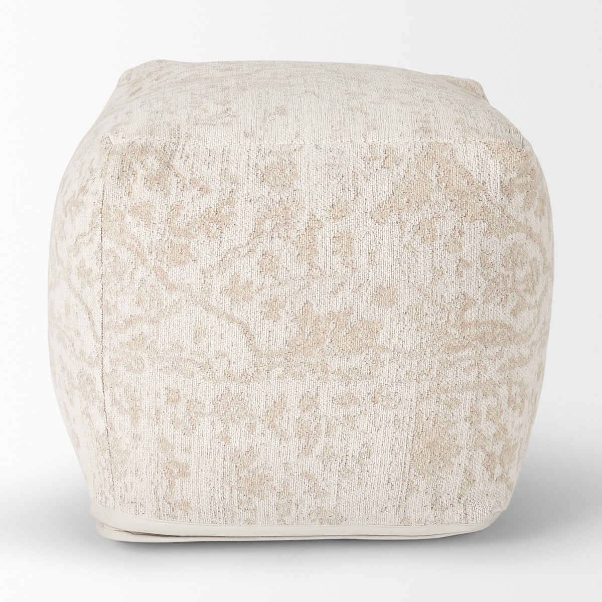 Khloe Small Cream Pouf-Poufs-DECOROLALA