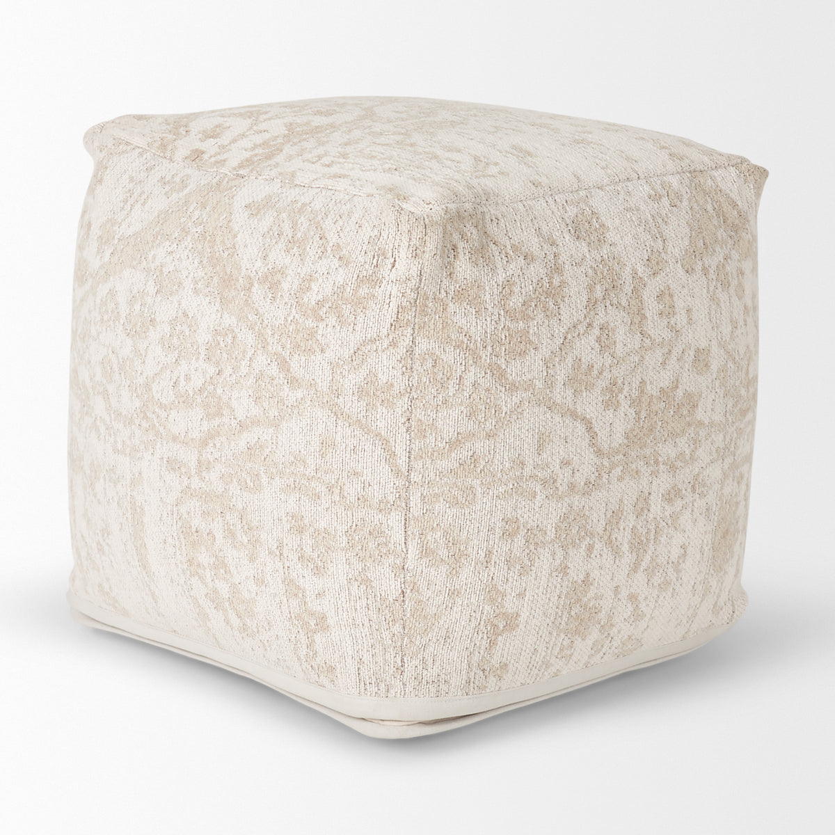 Khloe Small Cream Pouf-Poufs-DECOROLALA
