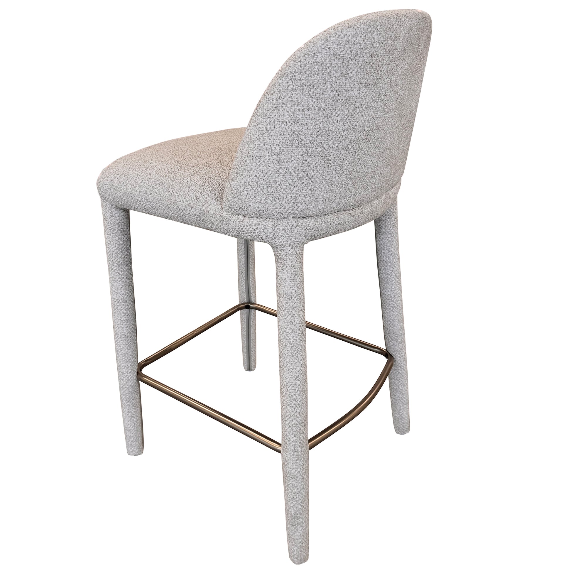 Kiara 26" Counter Stool - Beige Textured Fabric-DECOROLALA