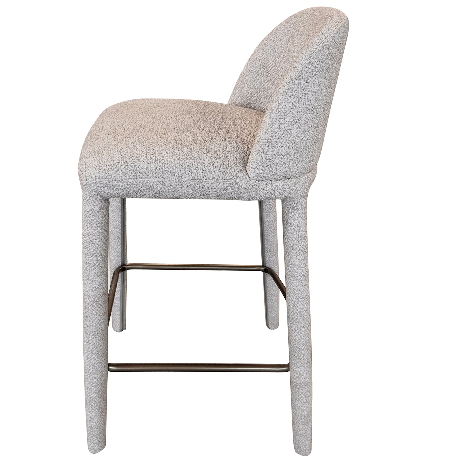 Kiara 26" Counter Stool - Beige Textured Fabric-DECOROLALA