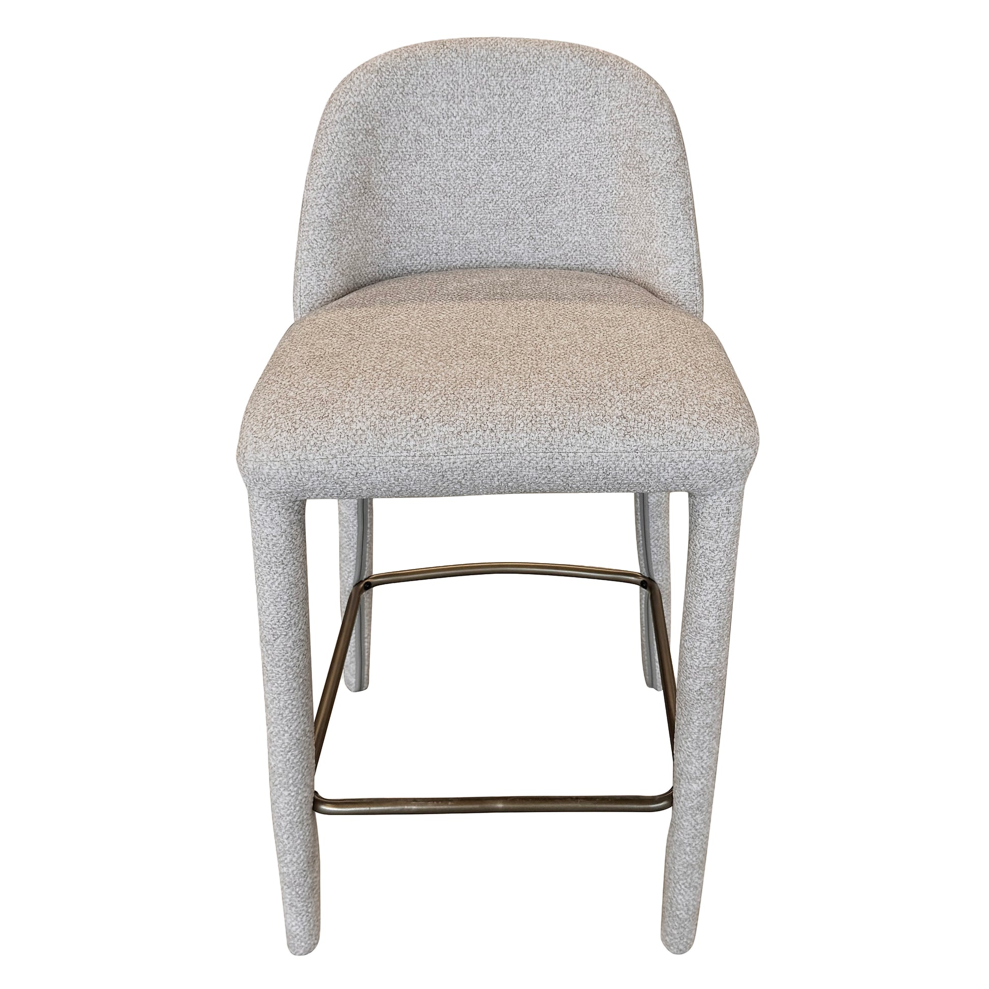 Kiara 26" Counter Stool - Beige Textured Fabric-DECOROLALA