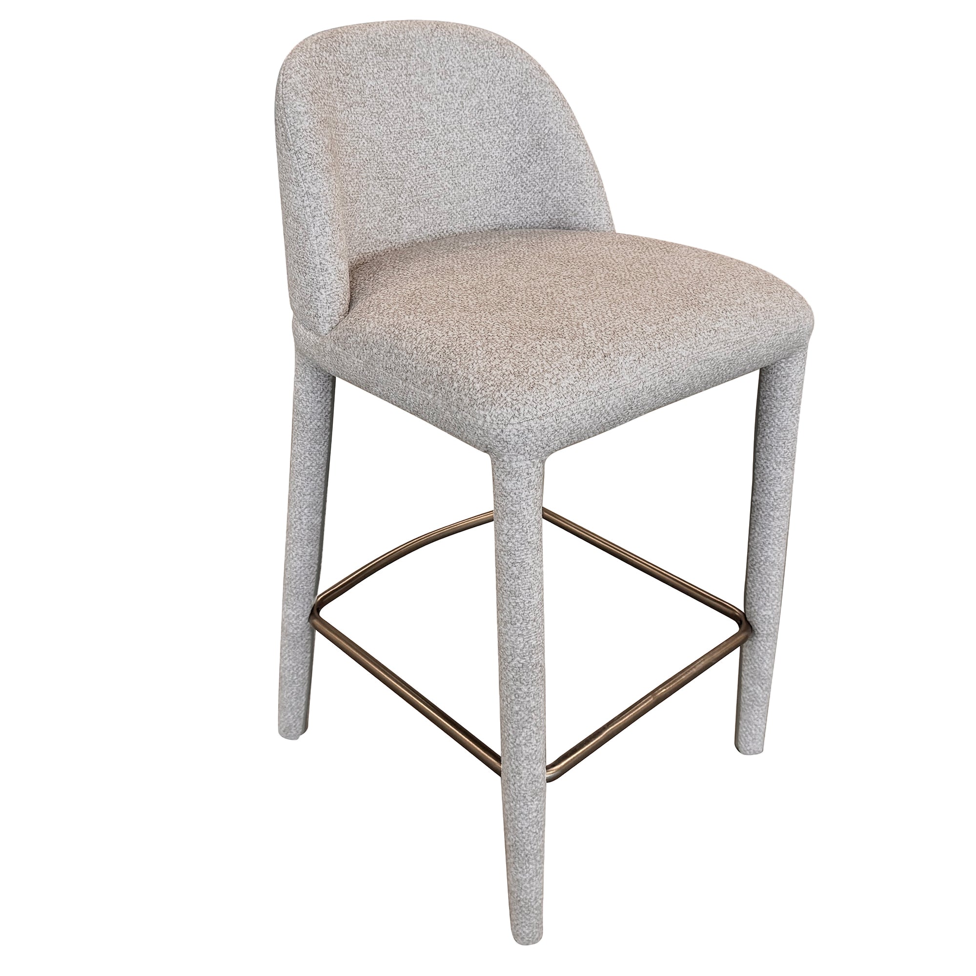 Kiara 26" Counter Stool - Beige Textured Fabric-DECOROLALA