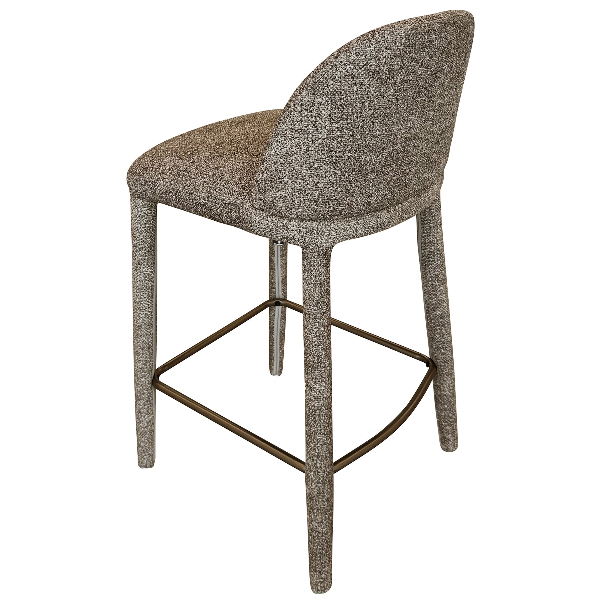 Kiara 26" Counter Stool - Brown Textured Fabric-DECOROLALA