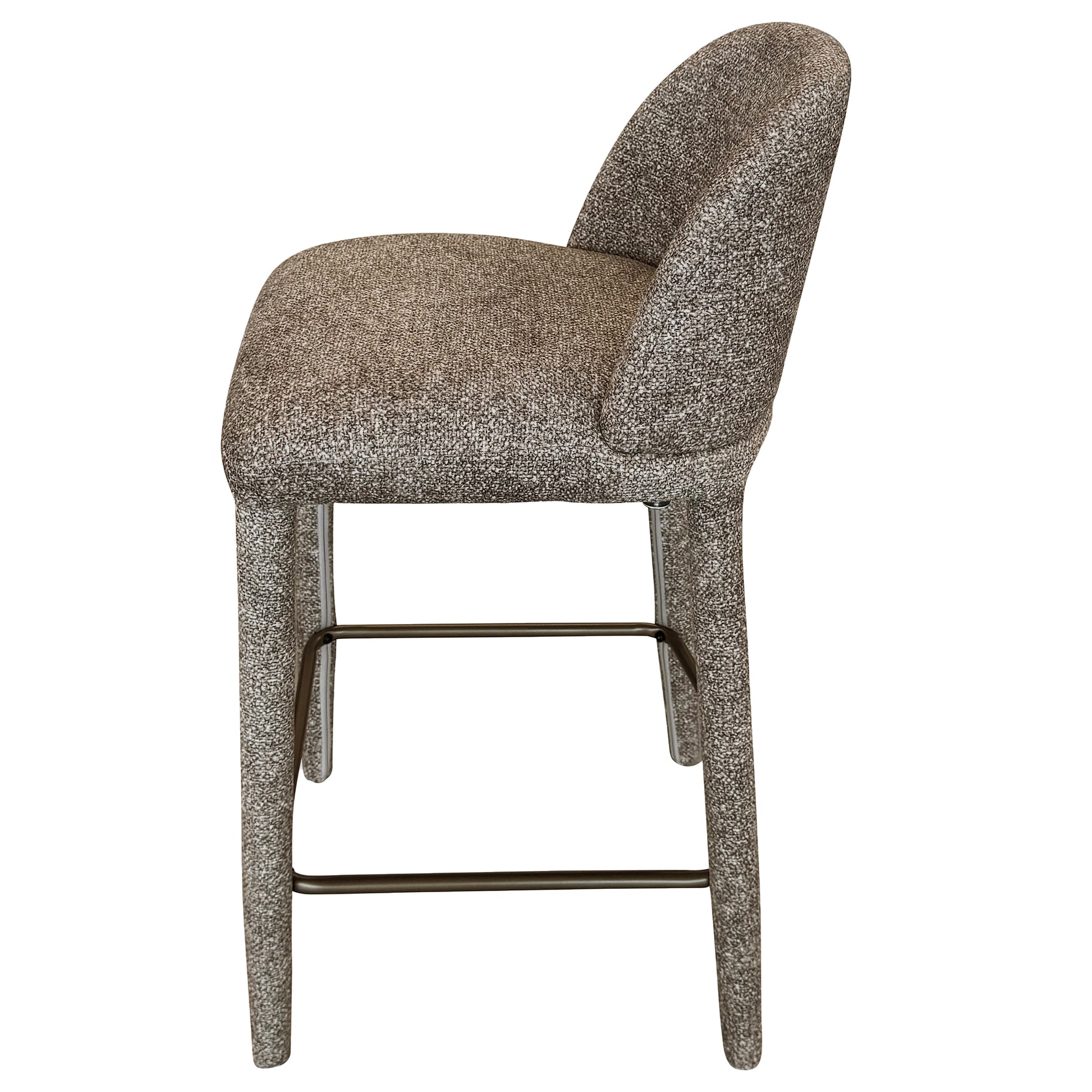 Kiara 26" Counter Stool - Brown Textured Fabric-DECOROLALA