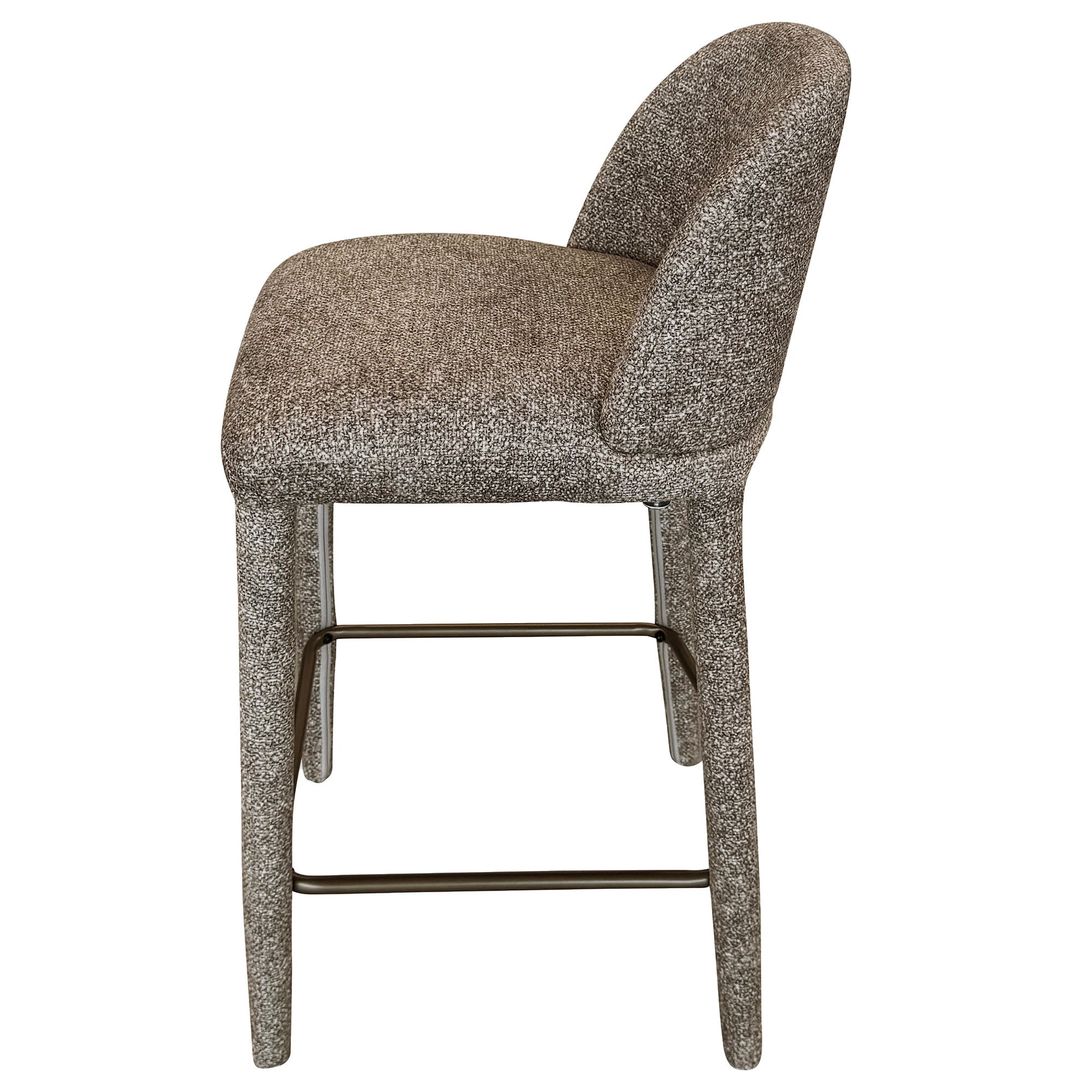 Kiara 26" Counter Stool - Brown Textured Fabric-DECOROLALA