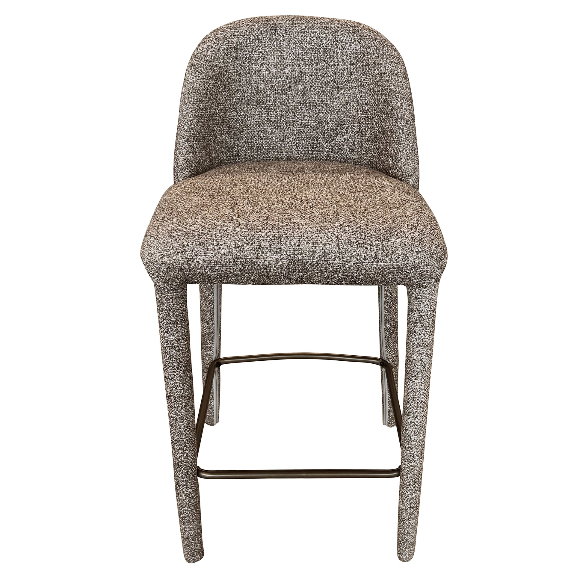 Kiara 26" Counter Stool - Brown Textured Fabric-DECOROLALA