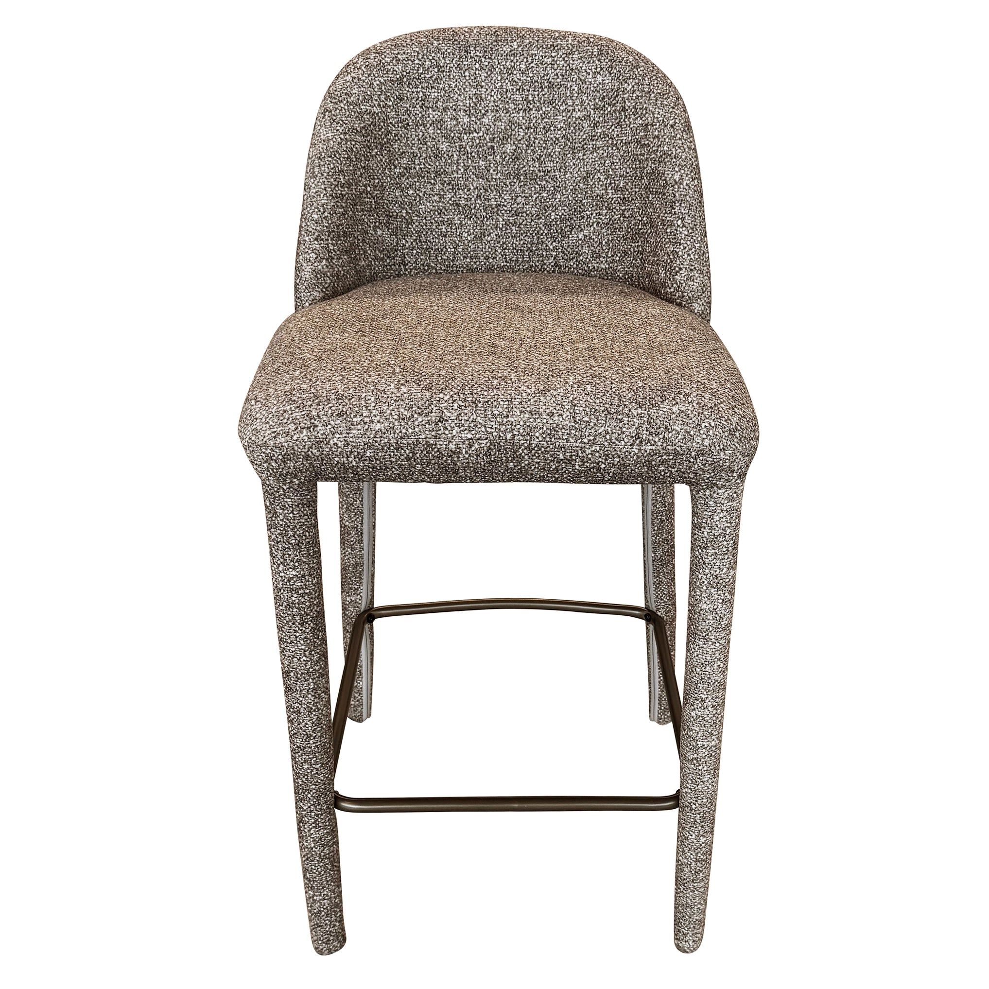 Kiara 26" Counter Stool - Brown Textured Fabric-DECOROLALA
