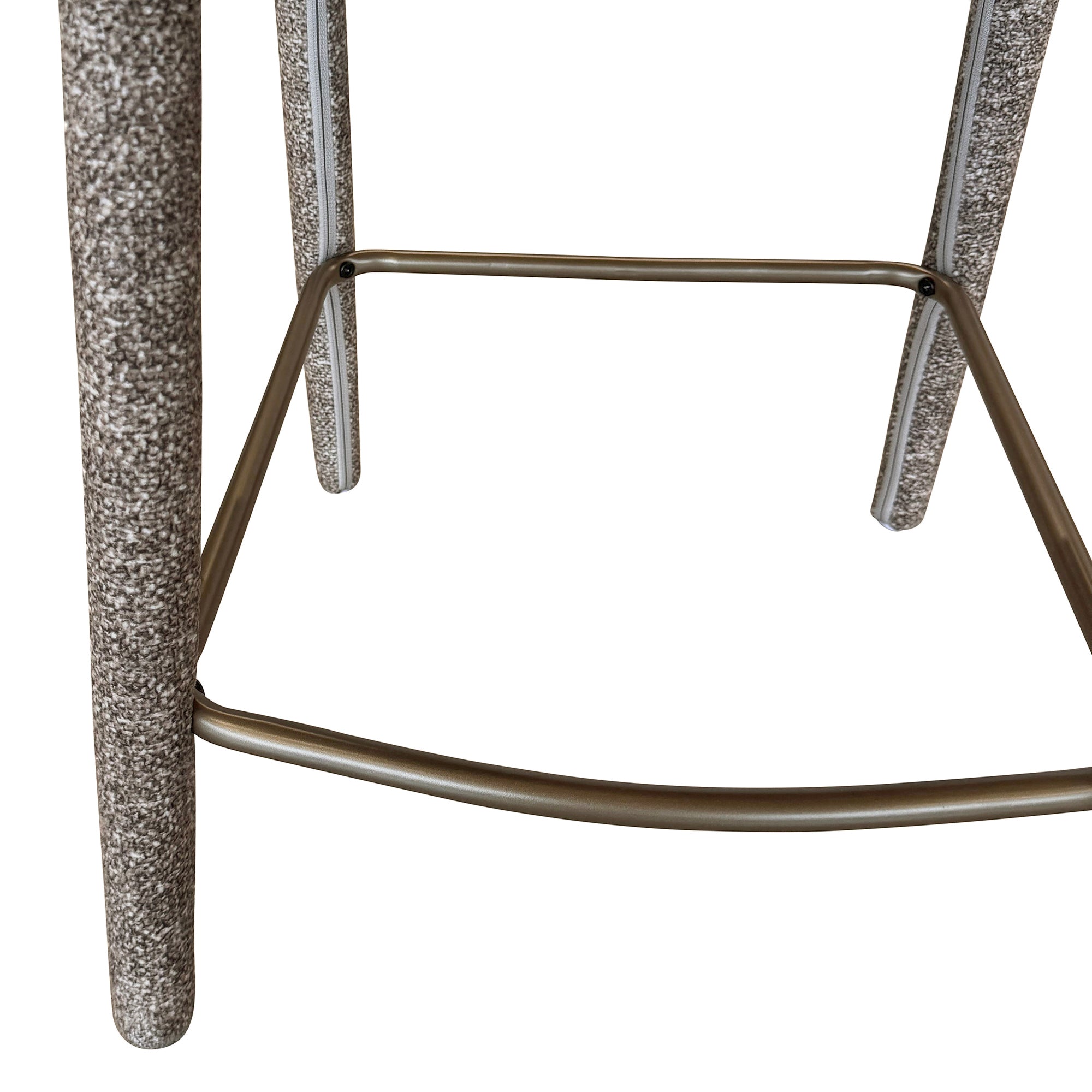 Kiara 26" Counter Stool - Brown Textured Fabric-DECOROLALA