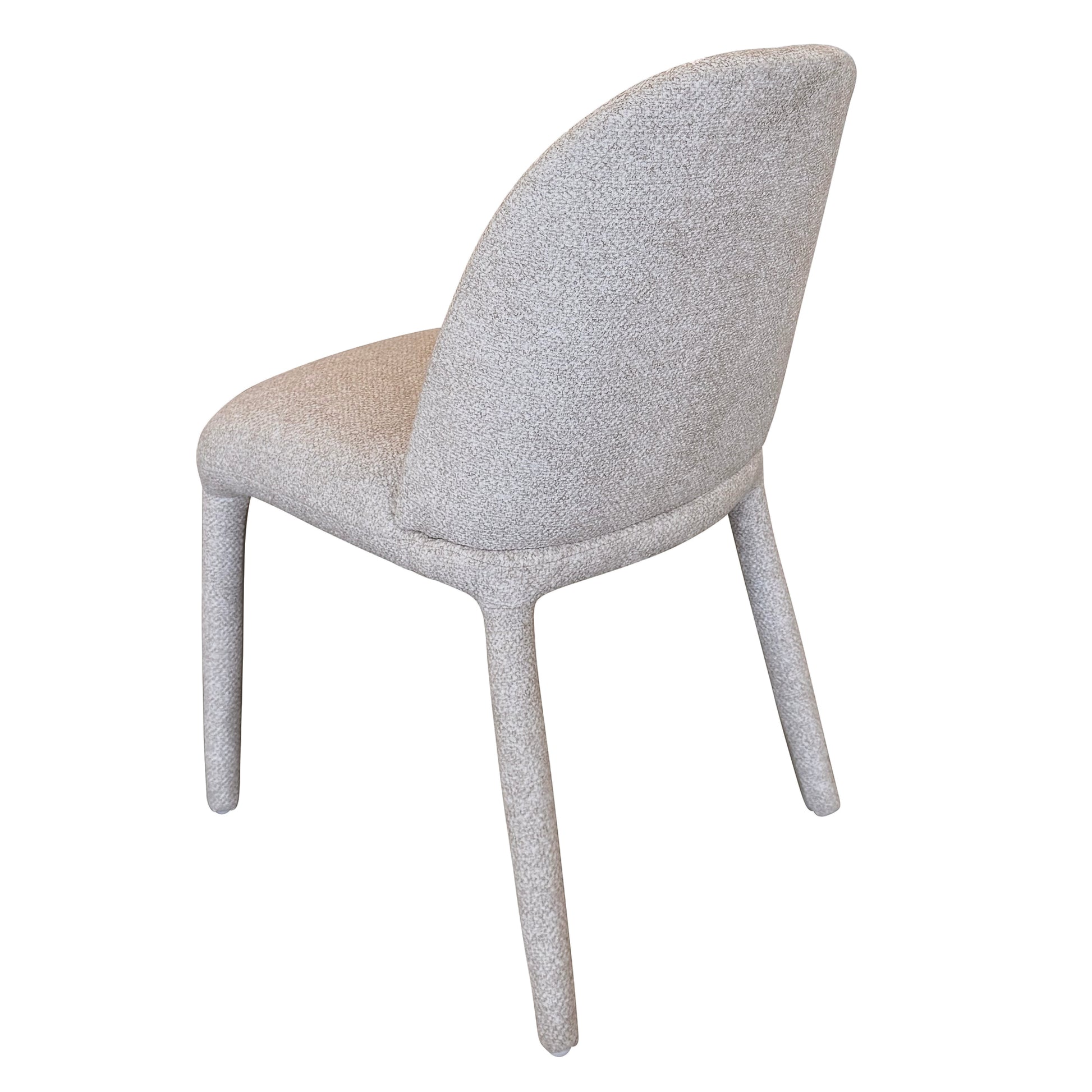 Kiara Dining Chair - Beige Textured Fabric Modern Accent Chair-DECOROLALA
