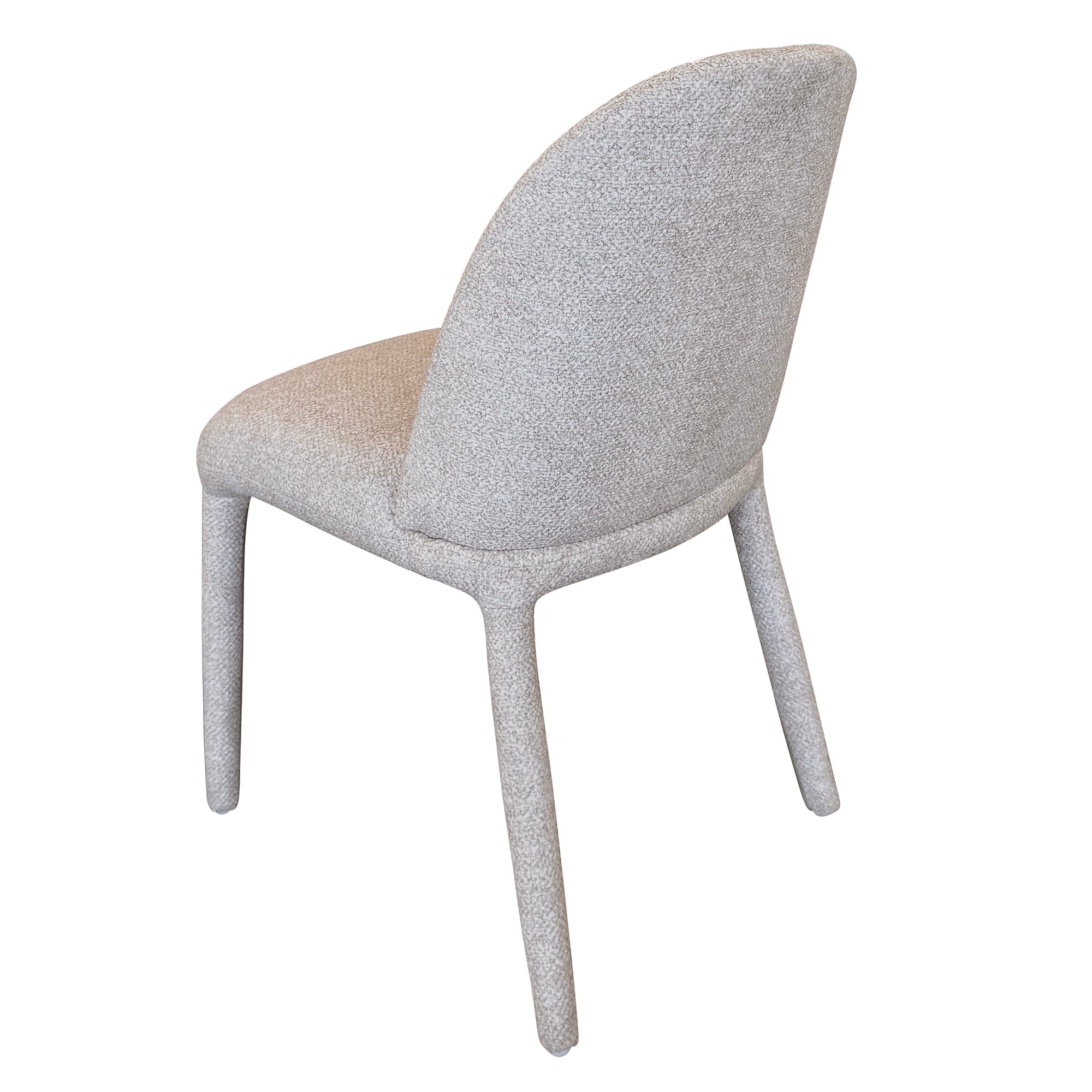 Kiara Dining Chair - Beige Textured Fabric Modern Accent Chair-DECOROLALA