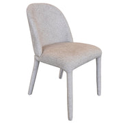 Kiara Dining Chair - Beige Textured Fabric Modern Accent Chair-DECOROLALA