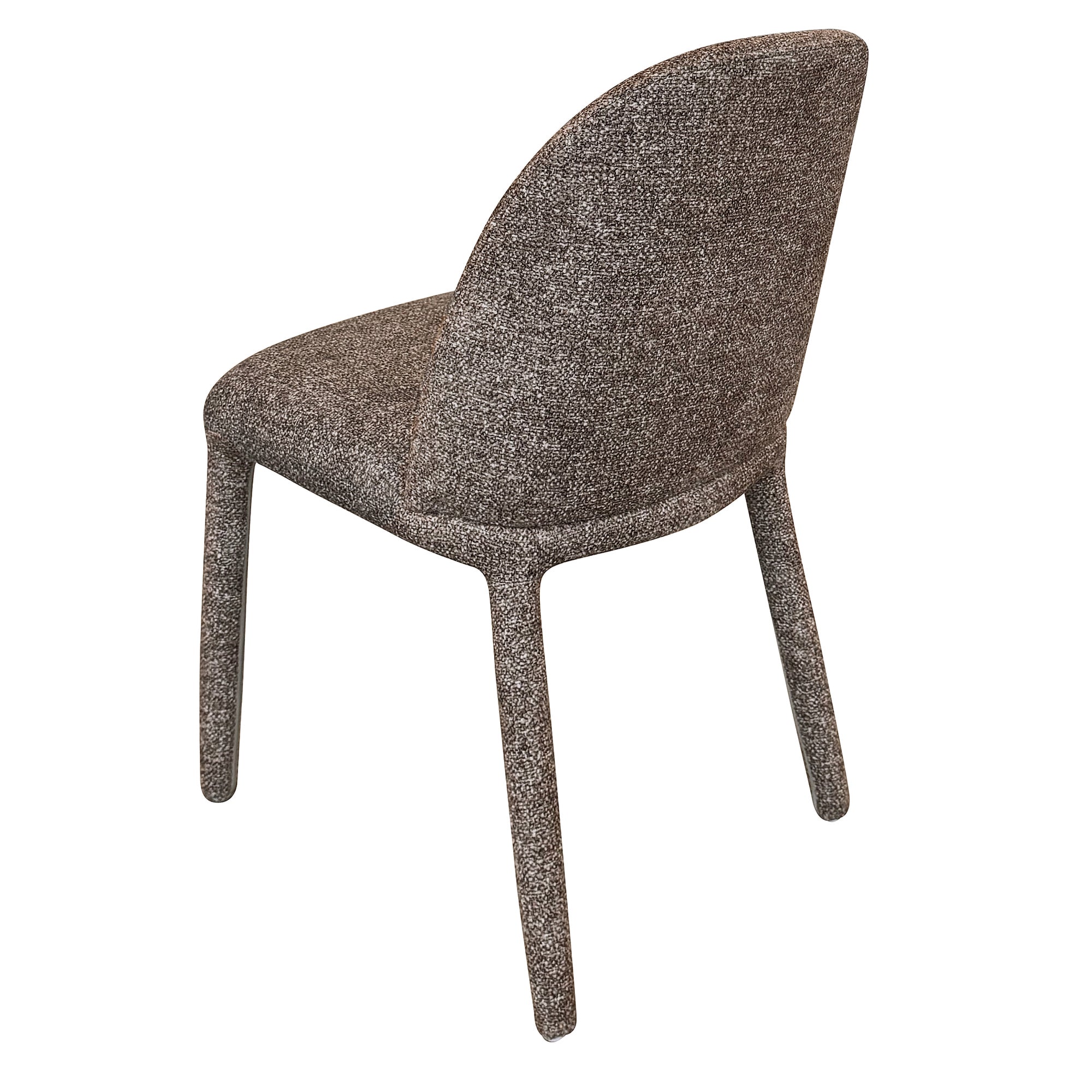 Kiara Dining Chair - Brown Fabric Textured Upholstery-DECOROLALA