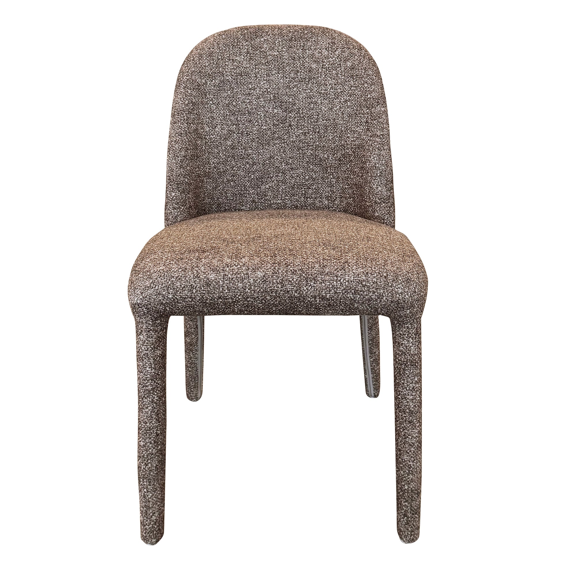 Kiara Dining Chair - Brown Fabric Textured Upholstery-DECOROLALA