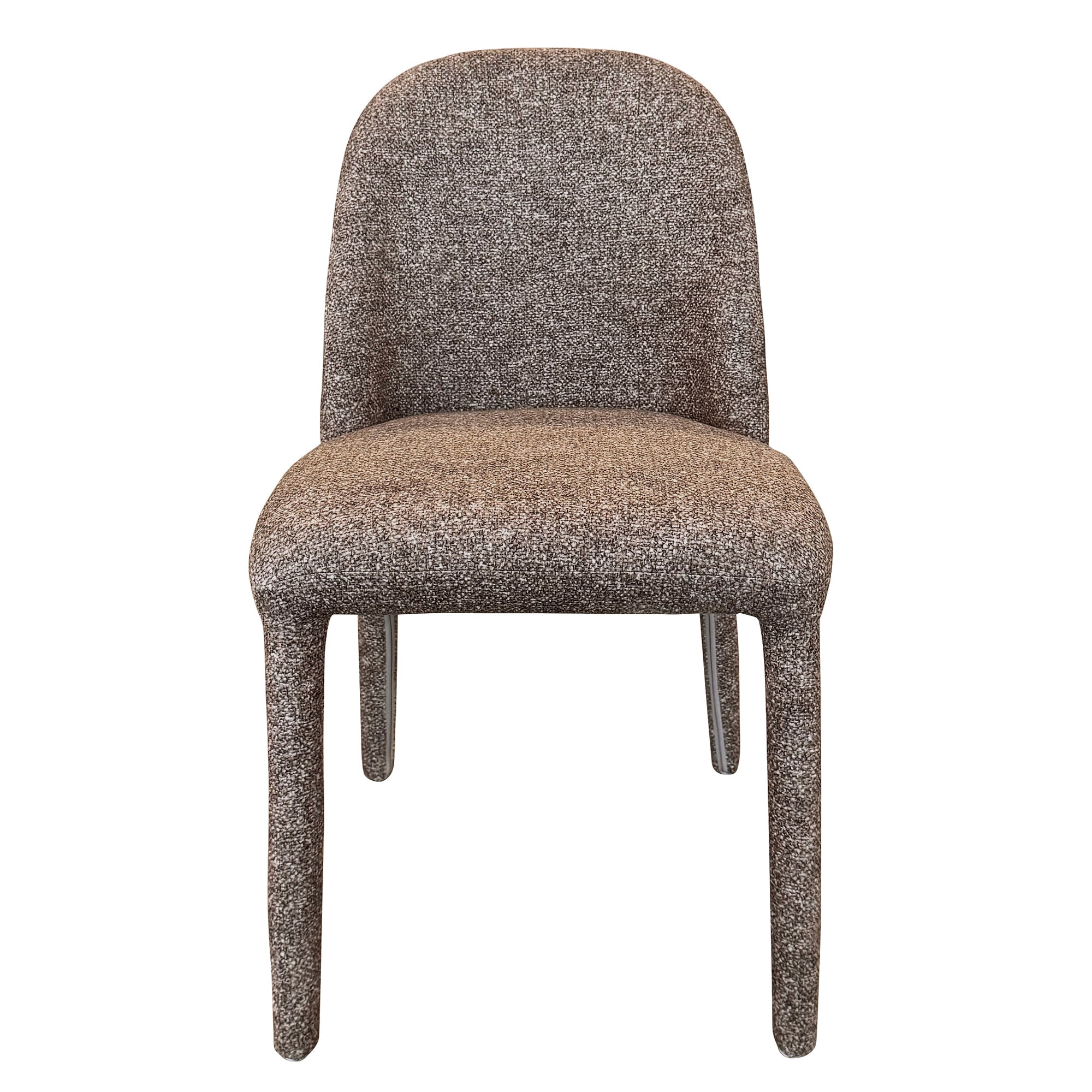 Kiara Dining Chair - Brown Fabric Textured Upholstery-DECOROLALA