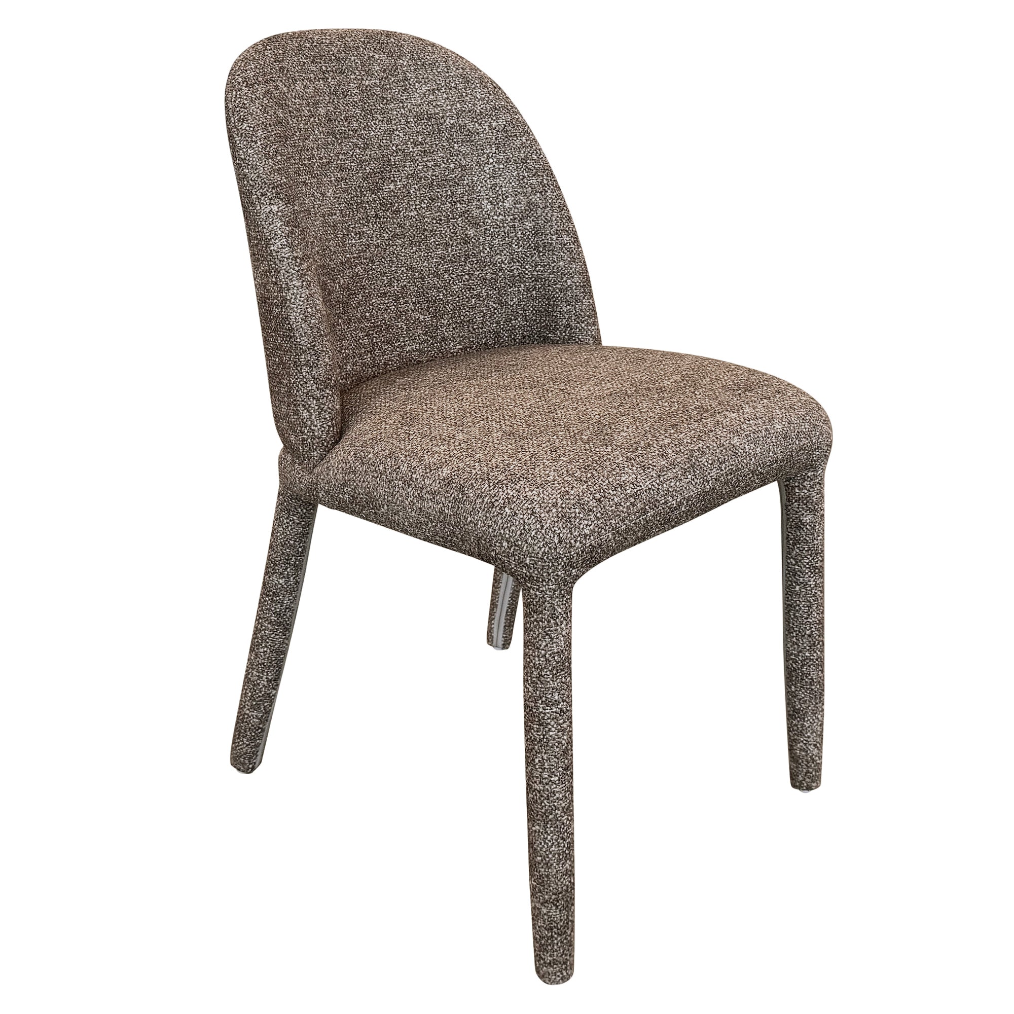 Kiara Dining Chair - Brown Fabric Textured Upholstery-DECOROLALA