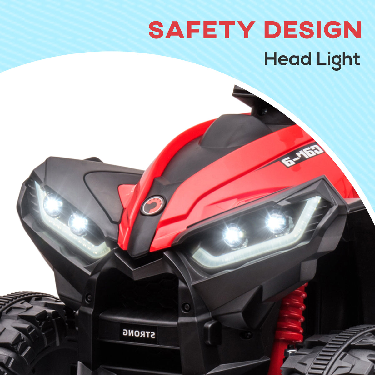 Kids 4 Wheeler Quad with Music, Headlights, High & Low Speed, Kids ATV for 3-5 Years Old Boys & Girl-Toys & Games > Baby & Toddler Toys > Electric Ride-On Toys > Electric Toy Cars-DECOROLALA