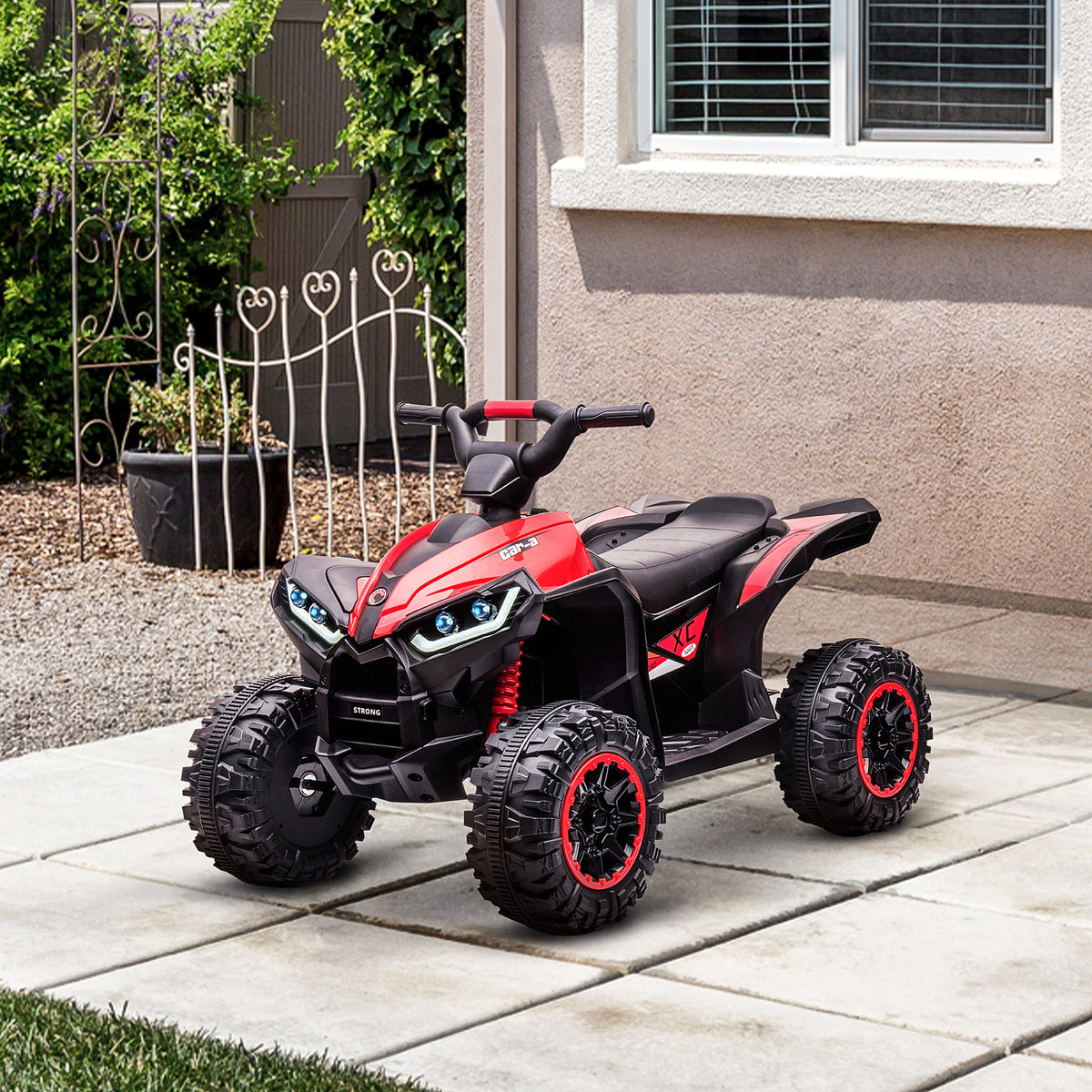 Kids 4 Wheeler Quad with Music, Headlights, High & Low Speed, Kids ATV for 3-5 Years Old Boys & Girl-Toys & Games > Baby & Toddler Toys > Electric Ride-On Toys > Electric Toy Cars-DECOROLALA
