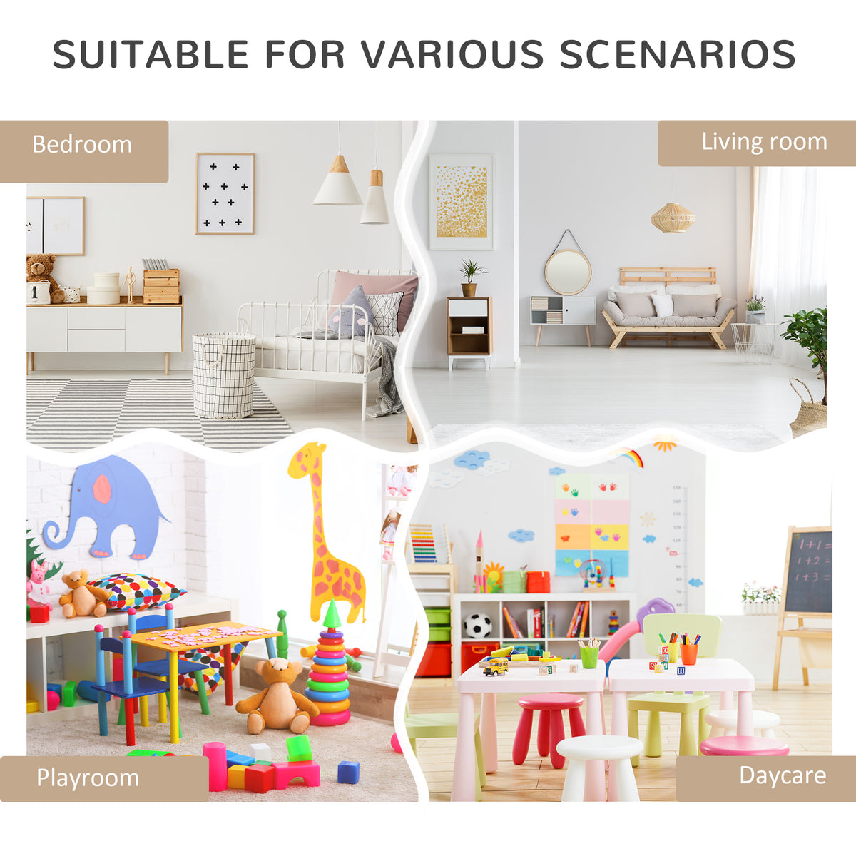 Kids 4-Tier Montessori Bookshelf with Drawer - Brown-Toys & Games > Toddler & Kids Furniture > Baby & Kids Storage-DECOROLALA