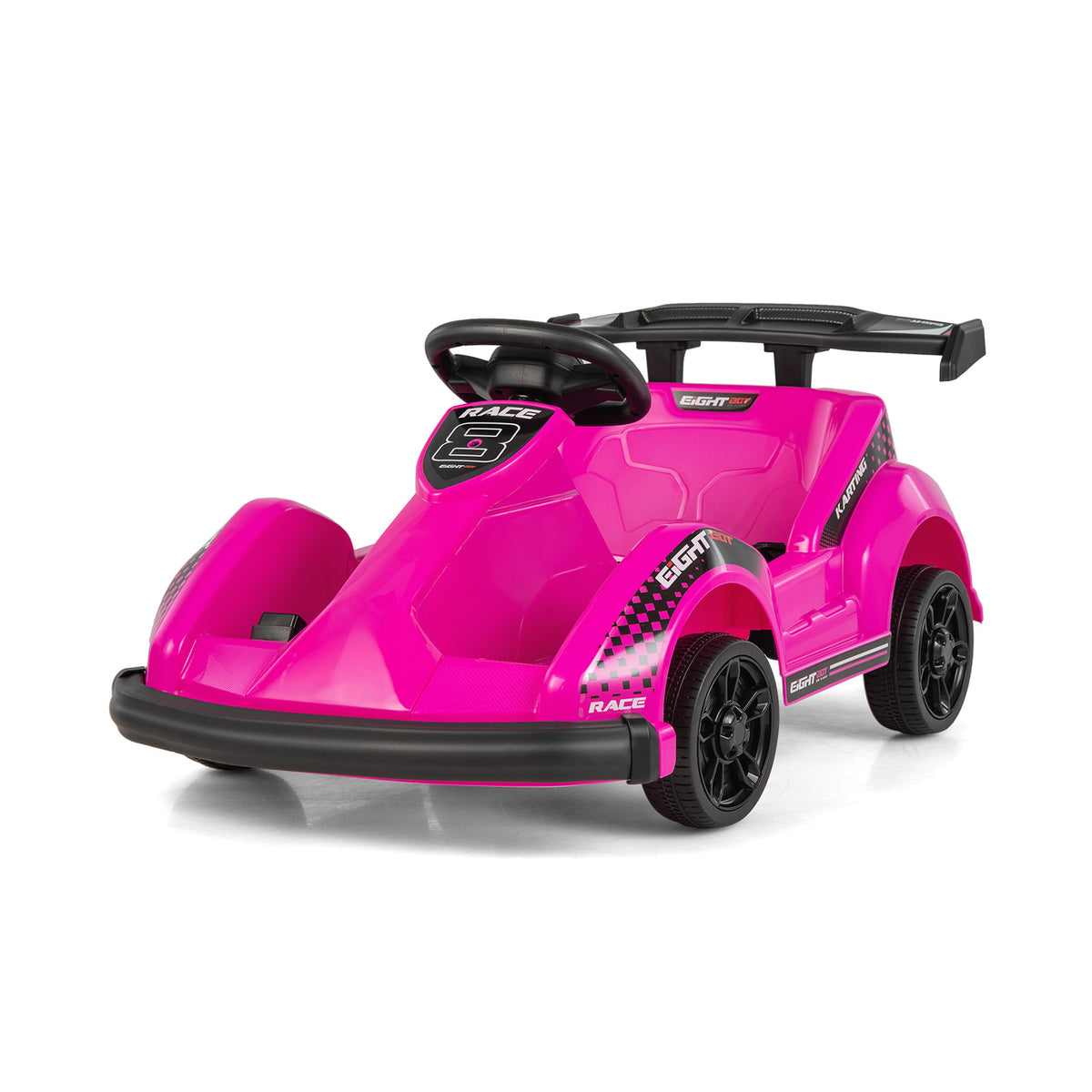 Kids 6V Ride On Go Kart w/ Remote Control & Safety Belt-Powered Ride On Toys-DECOROLALA