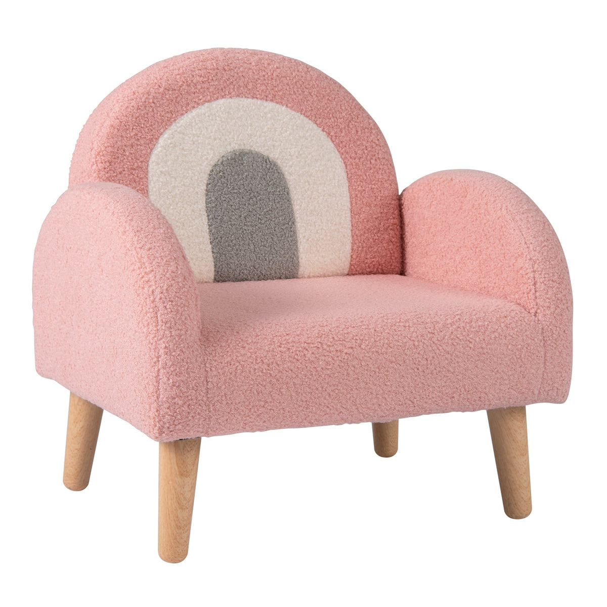 Kids Armchair with Comfy Backrest and Armrests-Pink-Kids Chairs-DECOROLALA