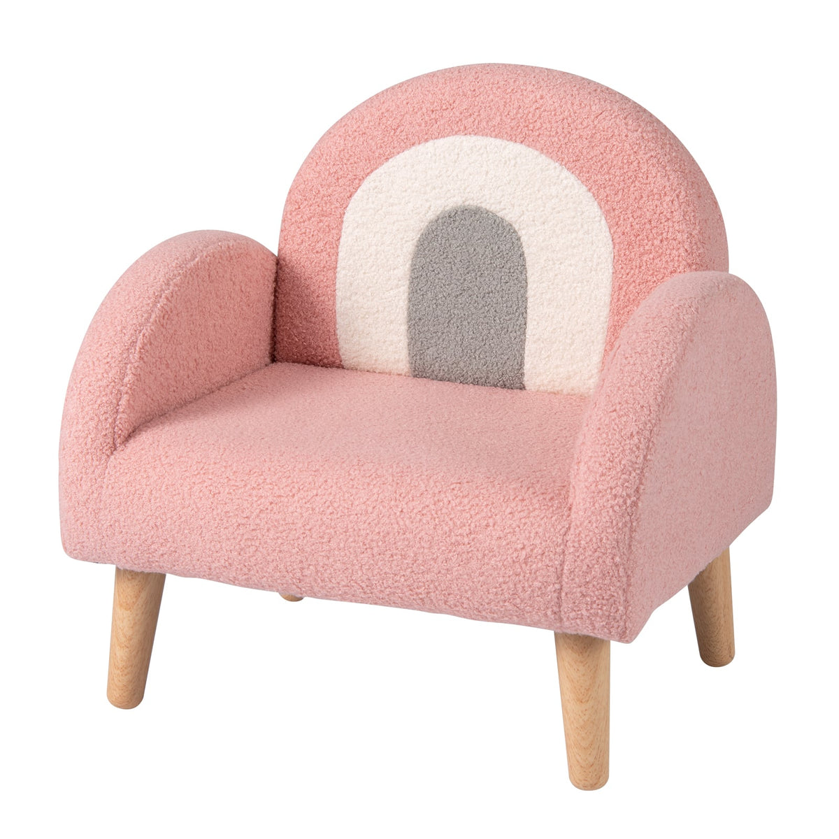 Kids Armchair with Comfy Backrest and Armrests-Pink-Kids Chairs-DECOROLALA
