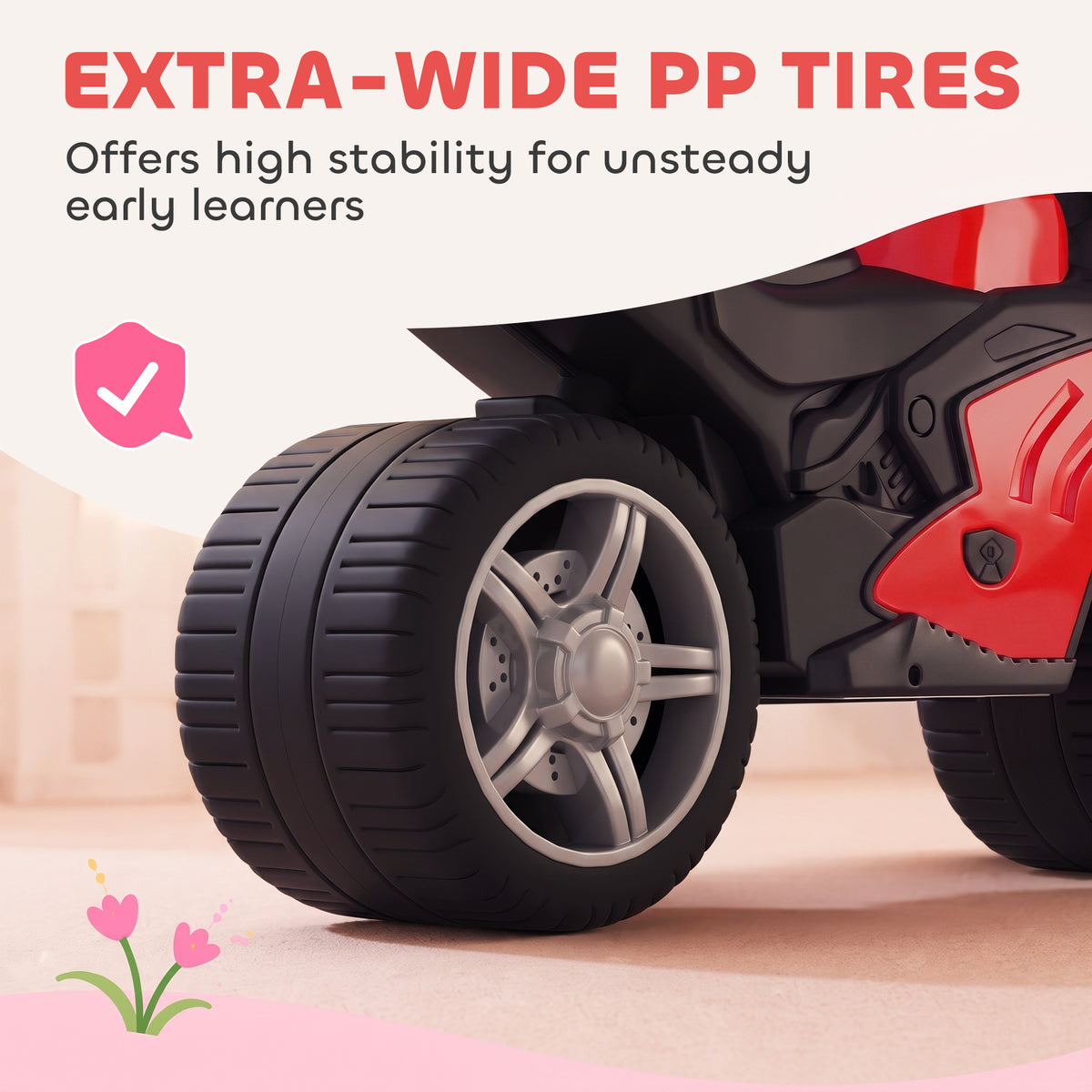 Balance Bike with Music and Wide Tires Baby Balance Bike for Toddlers 1-3 Years-Toys & Games > Baby & Toddler Toys > Riding & Rocking Toys-DECOROLALA