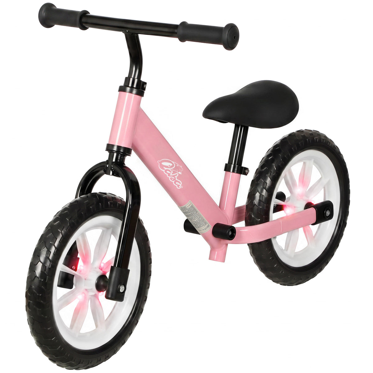 Balance Bike, Baby Bike with Lighting Wheels, Adjustable Seat and Handlebar, Steering for 2-5 Years Old, Pink-Toys & Games > Baby & Toddler Toys > Riding & Rocking Toys-DECOROLALA